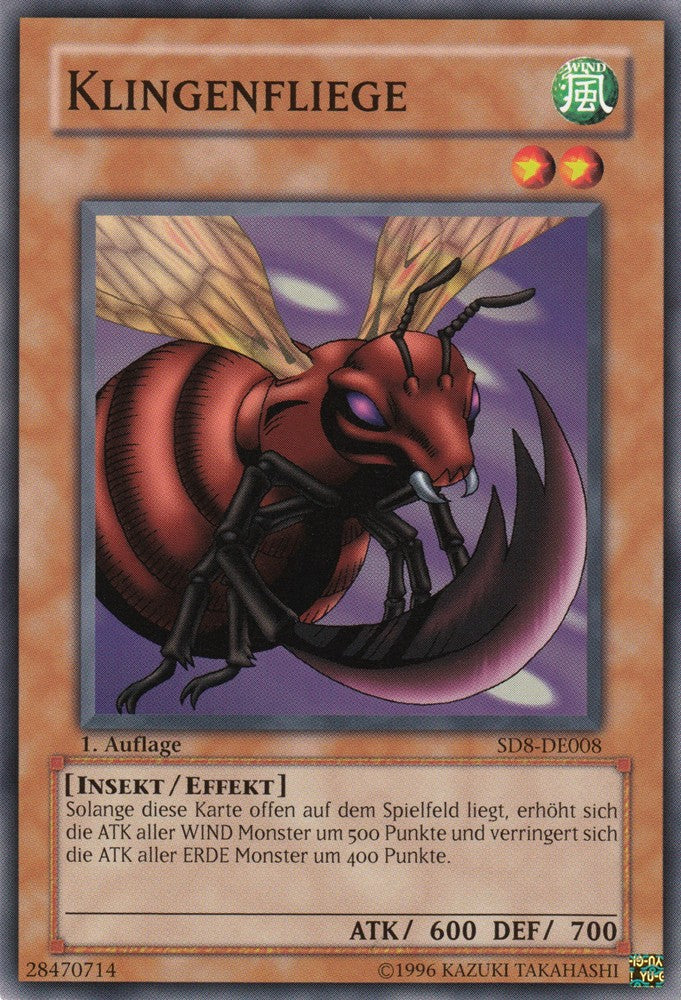 Klingenfliege - SD8-DE008 - Common - Deutsch - 1. Auflage - Structure Deck: Lord of the Storm - Yugioh