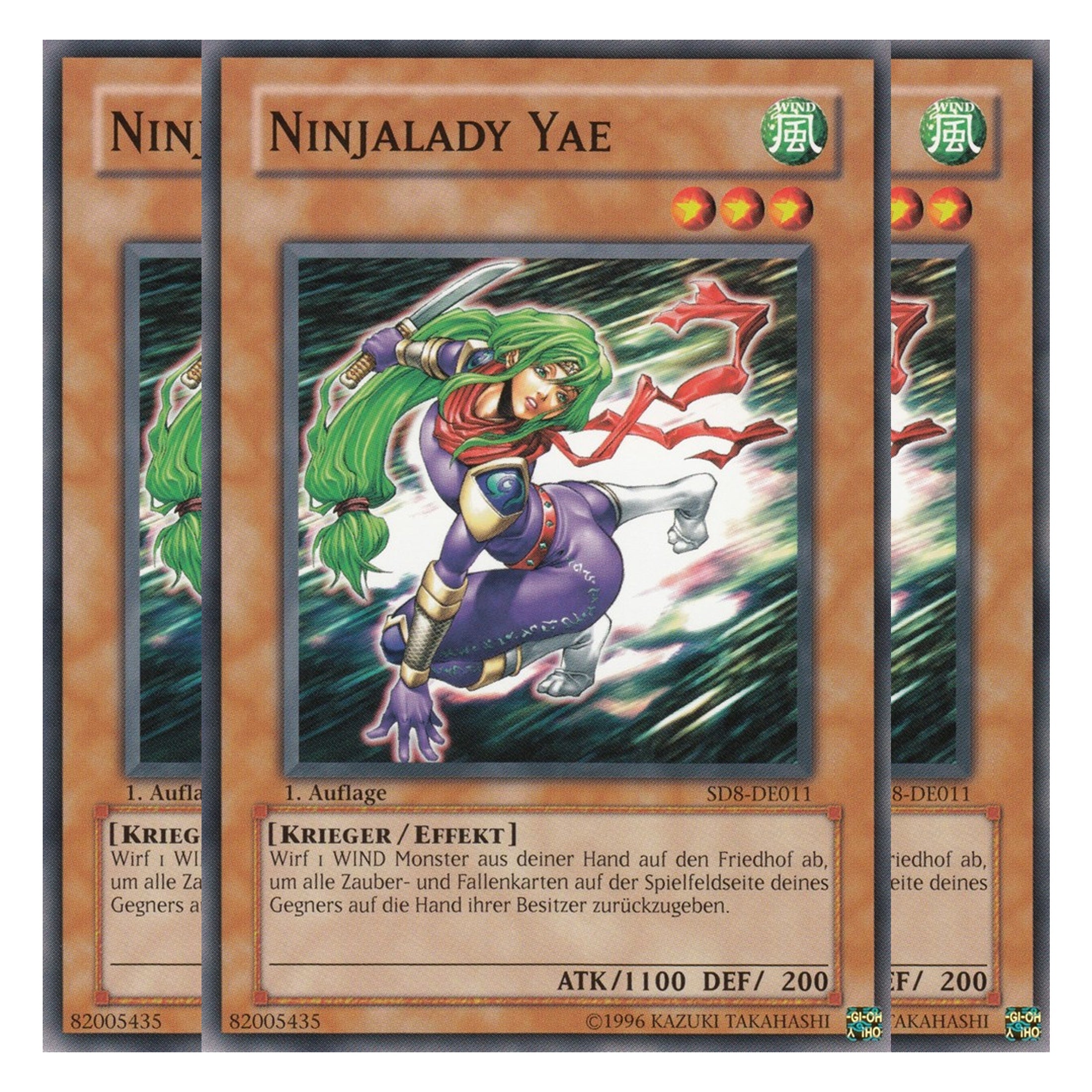Ninjalady Yae - SD8-DE011 - Common - Deutsch - 1. Auflage - Structure Deck: Lord of the Storm - Playset (3 Kopien)