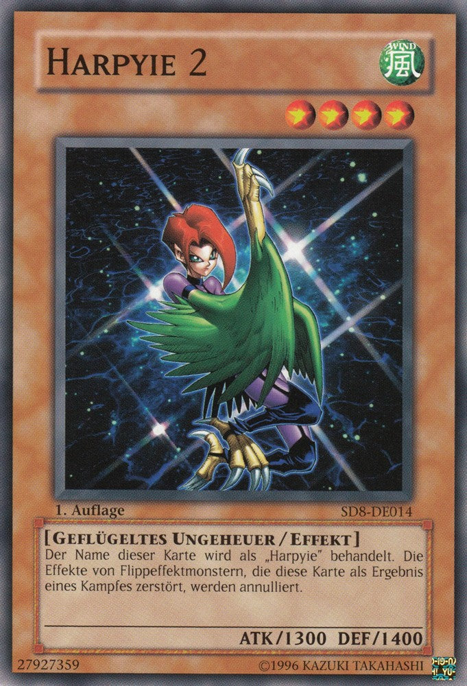 Harpyie 2 - SD8-DE014 - Common - Deutsch - 1. Auflage - Structure Deck: Lord of the Storm - Yugioh