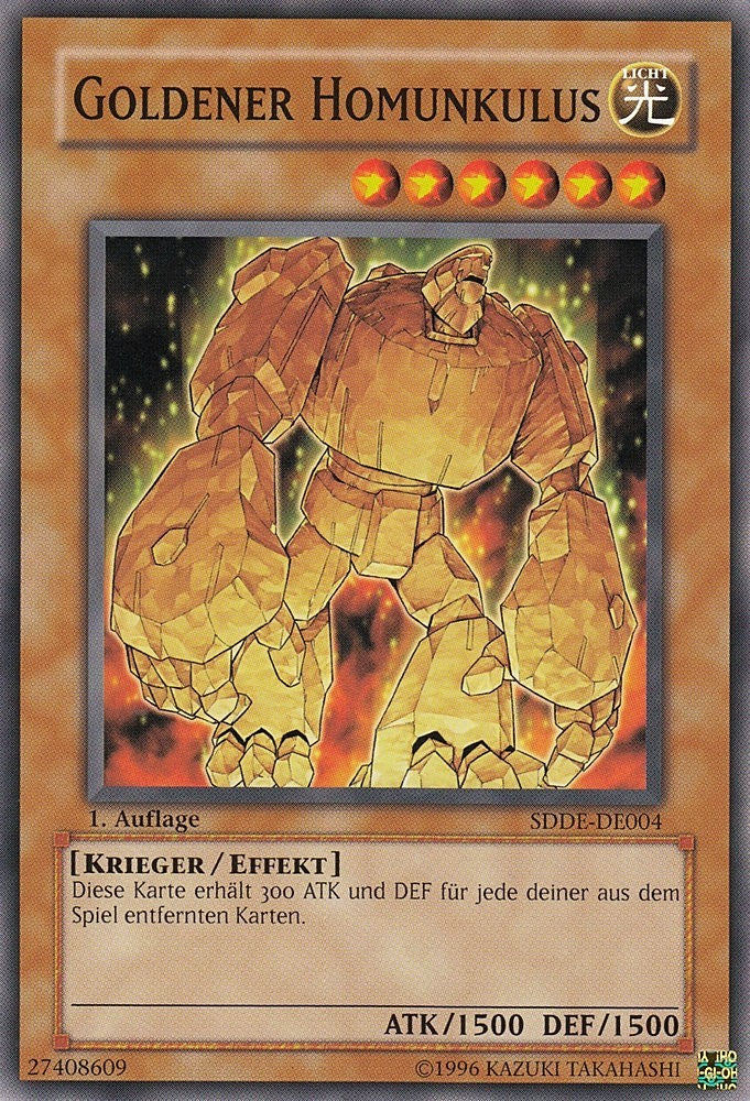 Goldener Homunkulus - SDDE-DE004 - Common - Deutsch - 1. Auflage - Structure Deck: The Dark Emperor - Yugioh