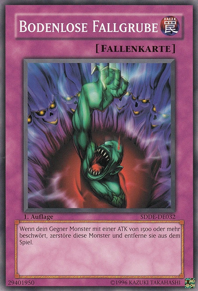 Bodenlose Fallgrube - SDDE-DE032 - Common - Deutsch - 1. Auflage - Structure Deck: The Dark Emperor - Yugioh