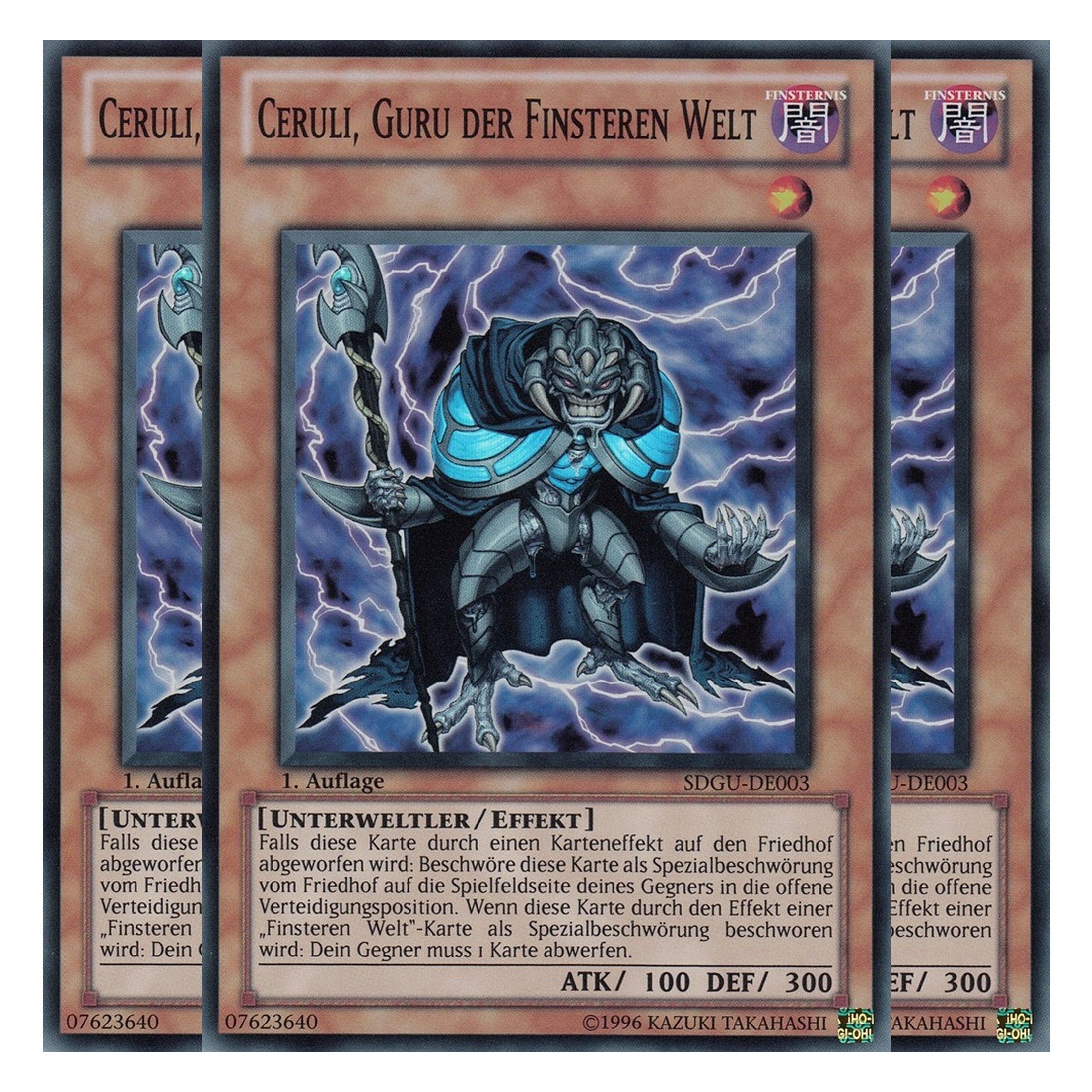Ceruli, Guru der Finsteren Welt - SDGU-DE003 - Super Rare - Deutsch - 1. Auflage - Structure Deck: Gates of the Underworld - Playset (3 Kopien)