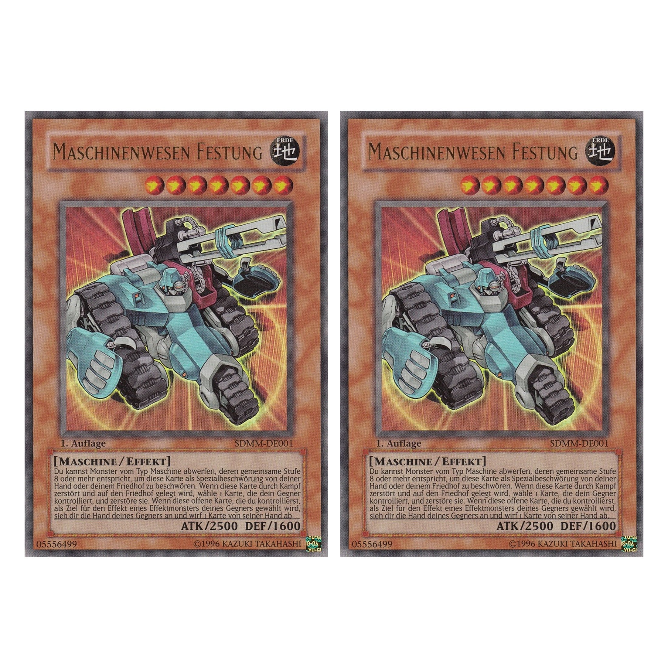 Maschinenwesen Festung - SDMM-DE001 - Ultra Rare - Deutsch - 1. Auflage - Structure Deck: Machina Mayhem - Duo Set (2 Stück) - Yugioh