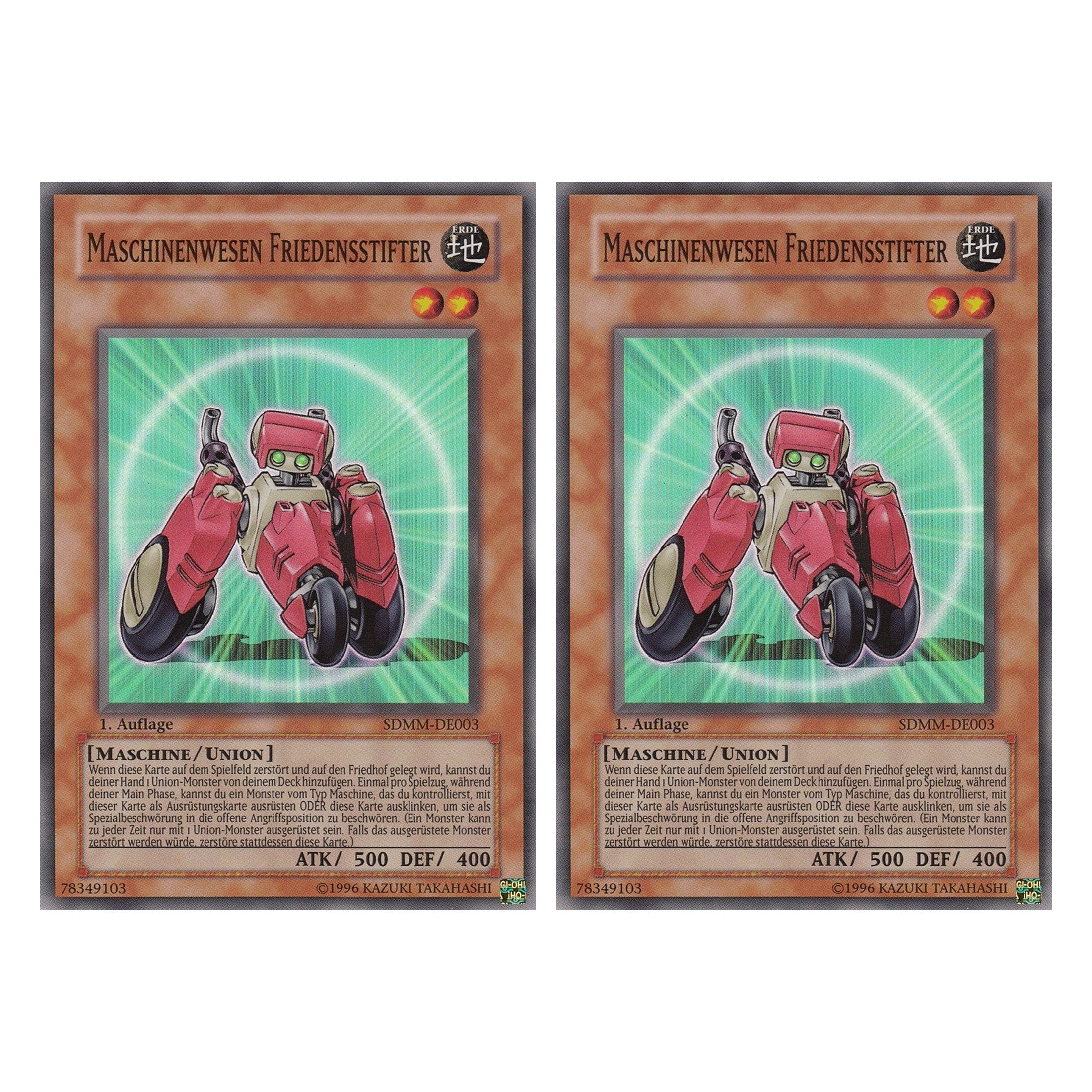 Maschinenwesen Friedensstifter - SDMM-DE003 - Super Rare - Deutsch - 1. Auflage - Structure Deck: Machina Mayhem - Duo Set (2 Stück) - Yugioh