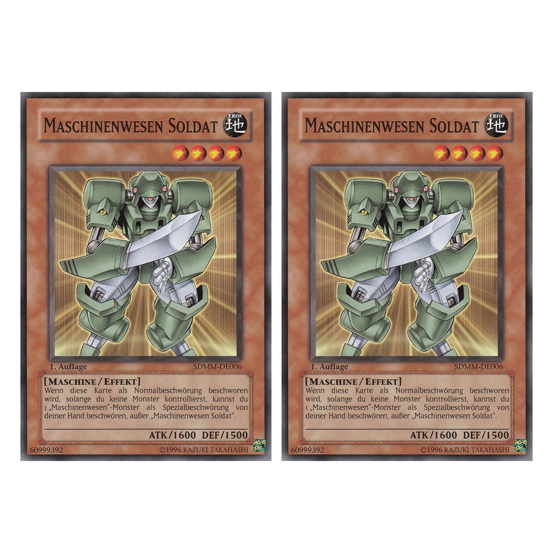Maschinenwesen Soldat - SDMM-DE006 - Common - Deutsch - 1. Auflage - Structure Deck: Machina Mayhem - Duo Set (2 Stück) - Yugioh
