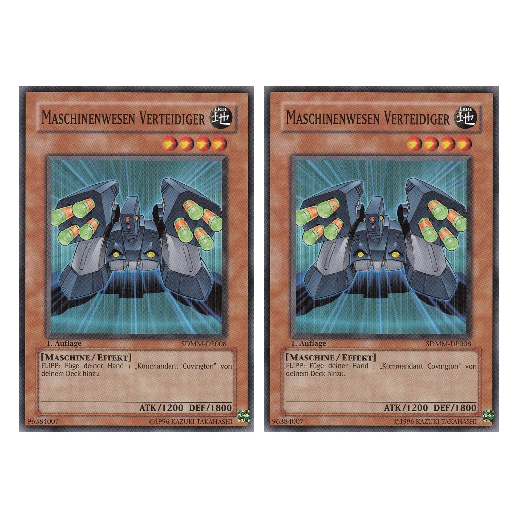 Maschinenwesen Verteidiger - SDMM-DE008 - Common - Deutsch - 1. Auflage - Structure Deck: Machina Mayhem - Duo Set (2 Stück) - Yugioh