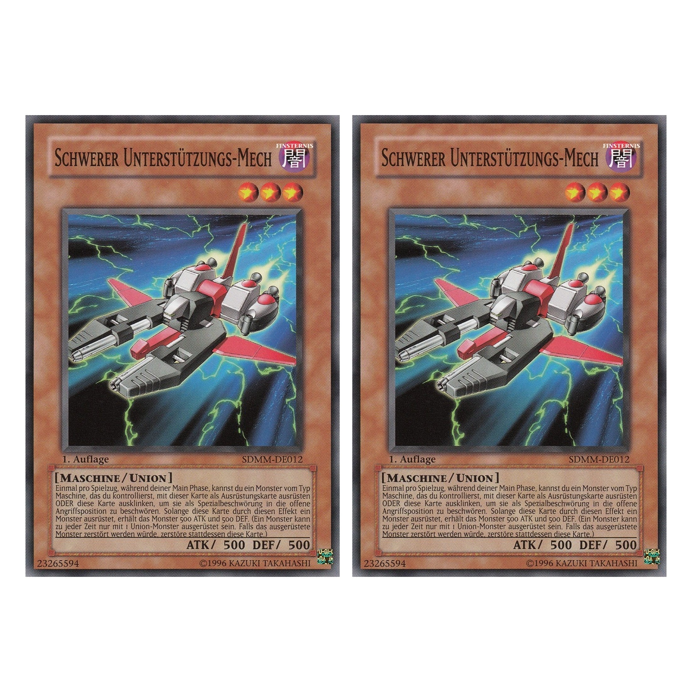 Schwerer Unterstützungs-Mech - SDMM-DE012 - Common - Deutsch - 1. Auflage - Structure Deck: Machina Mayhem - Duo Set (2 Stück) - Yugioh