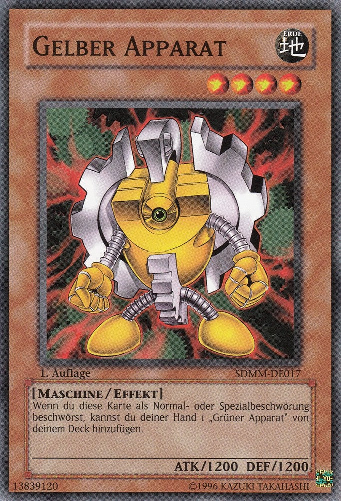 Gelber Apparat - SDMM-DE017 - Common - Deutsch - 1. Auflage - Structure Deck: Machina Mayhem - Yugioh