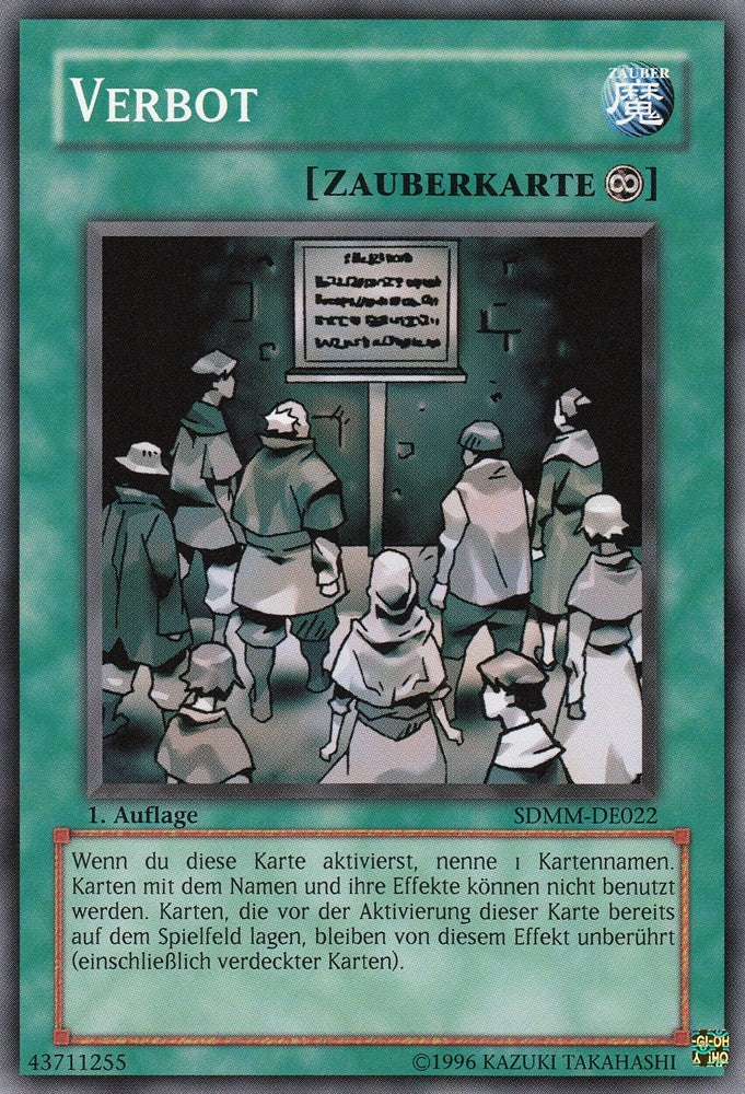 Verbot - SDMM-DE022 - Common - Deutsch - 1. Auflage - Structure Deck: Machina Mayhem - Yugioh