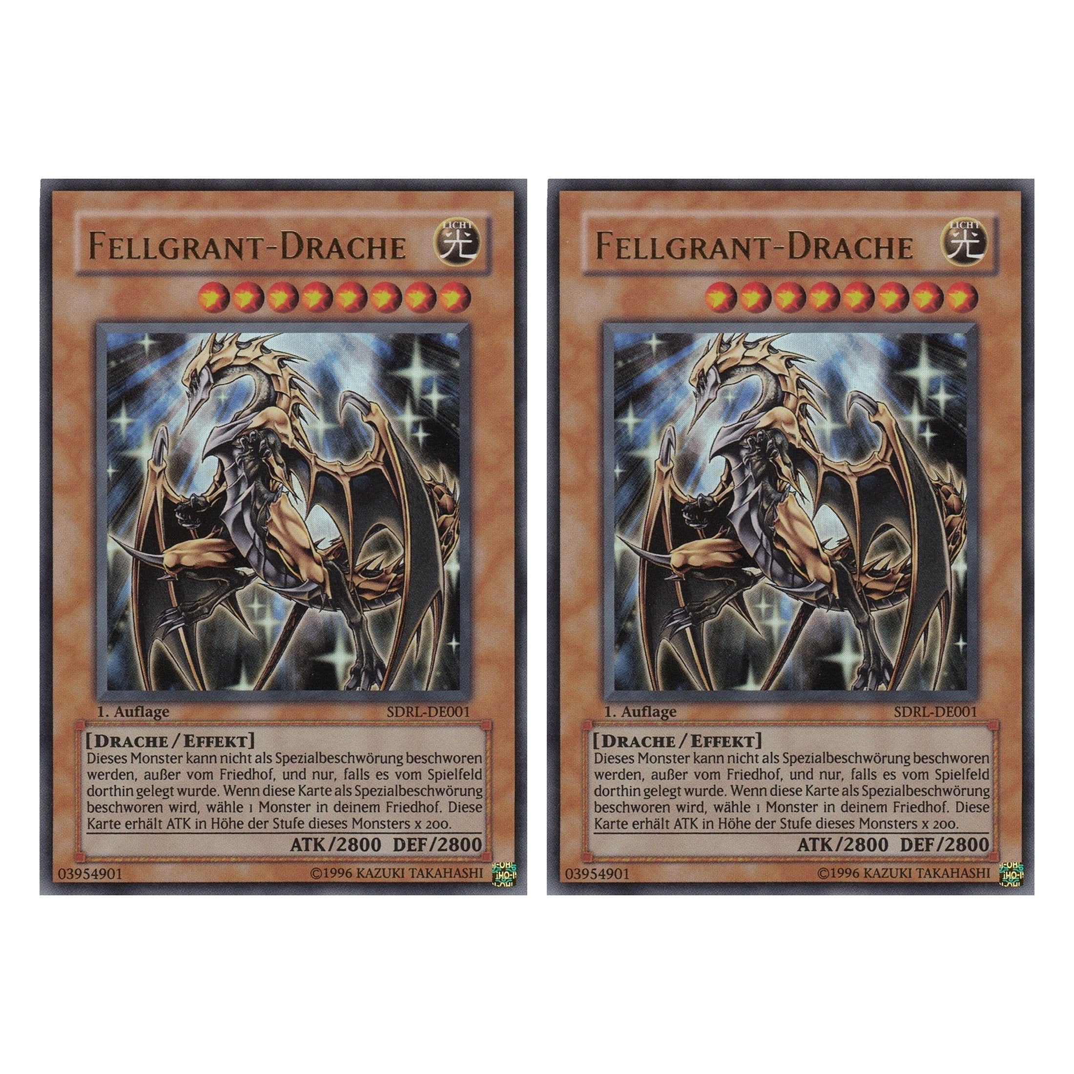 Fellgrant-Drache - SDRL-DE001 - Ultra Rare - Deutsch - 1. Auflage - Structure Deck: Rise of the Dragon Lords - Duo Set (2 Stück) - Yugioh