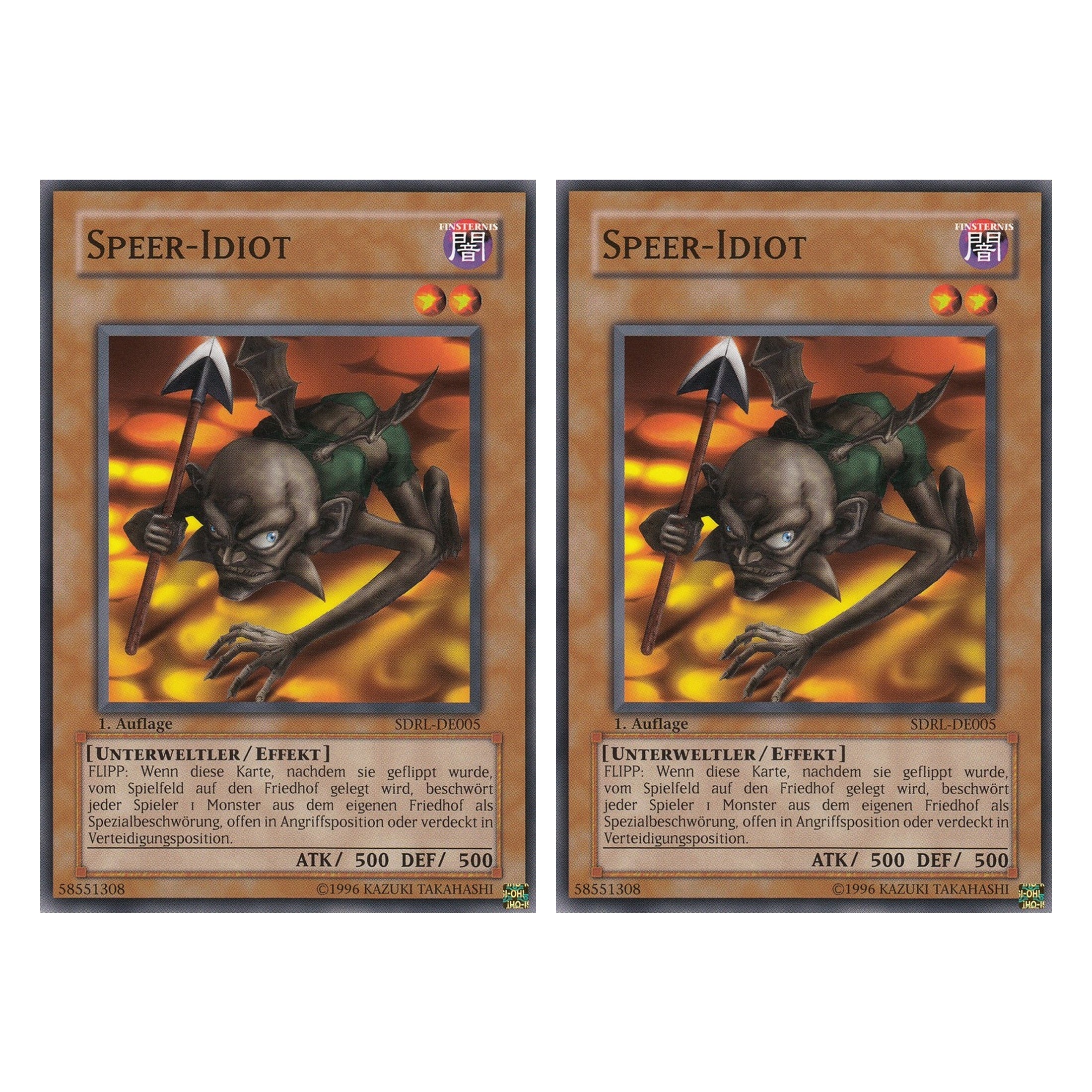 Speer-Idiot - SDRL-DE005 - Common - Deutsch - 1. Auflage - Structure Deck: Rise of the Dragon Lords - Duo Set (2 Stück) - Yugioh
