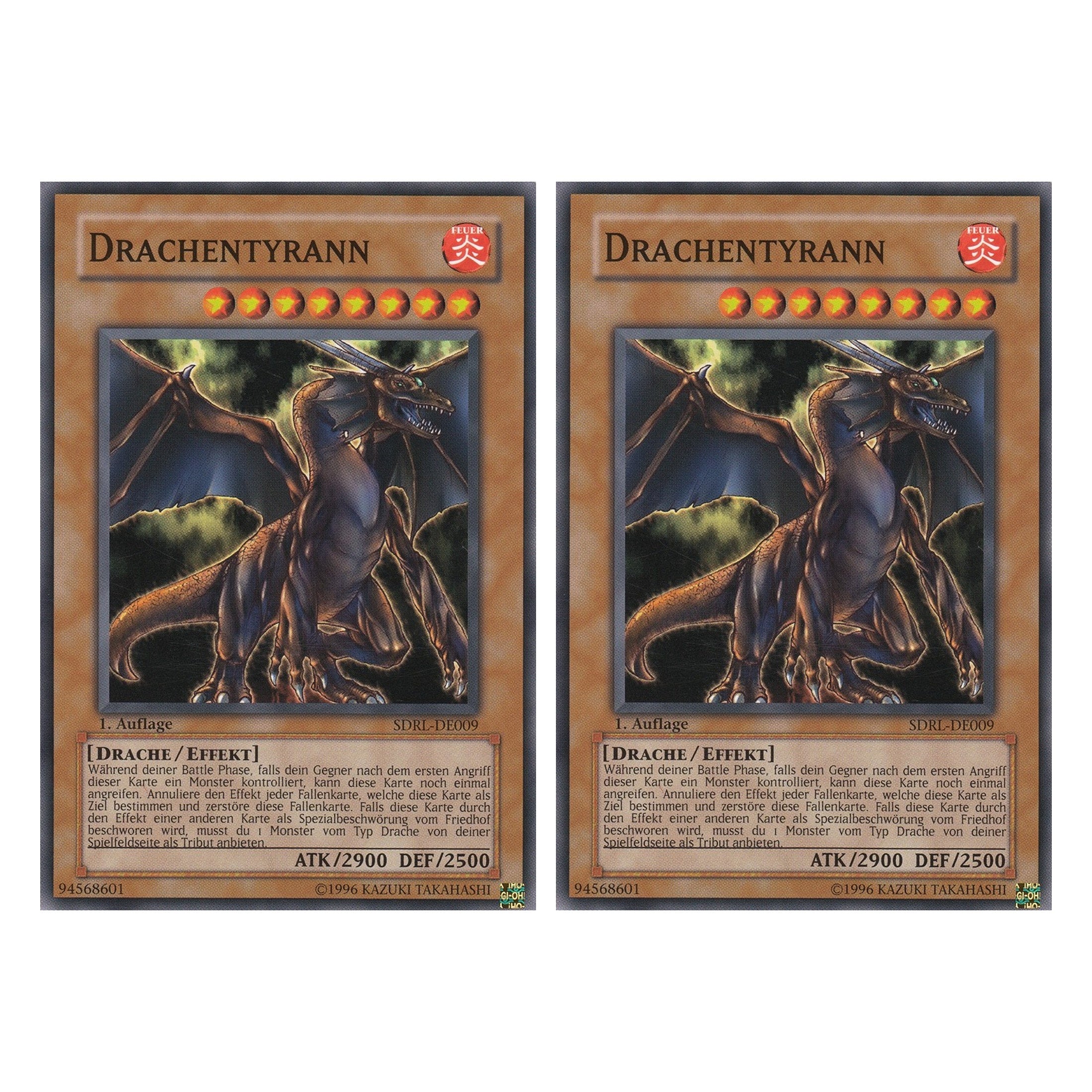 Drachentyrann - SDRL-DE009 - Common - Deutsch - 1. Auflage - Structure Deck: Rise of the Dragon Lords - Duo Set (2 Stück) - Yugioh