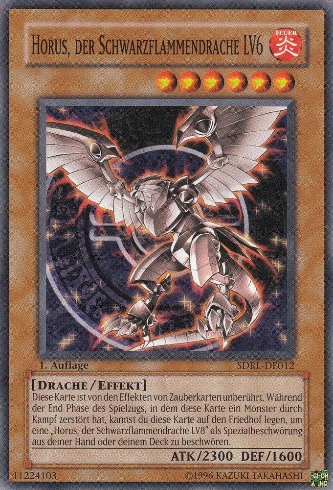 Horus, der Schwarzflammendrache LV6 - SDRL-DE012 - Common - Deutsch - 1. Auflage - Structure Deck: Rise of the Dragon Lords - Yugioh