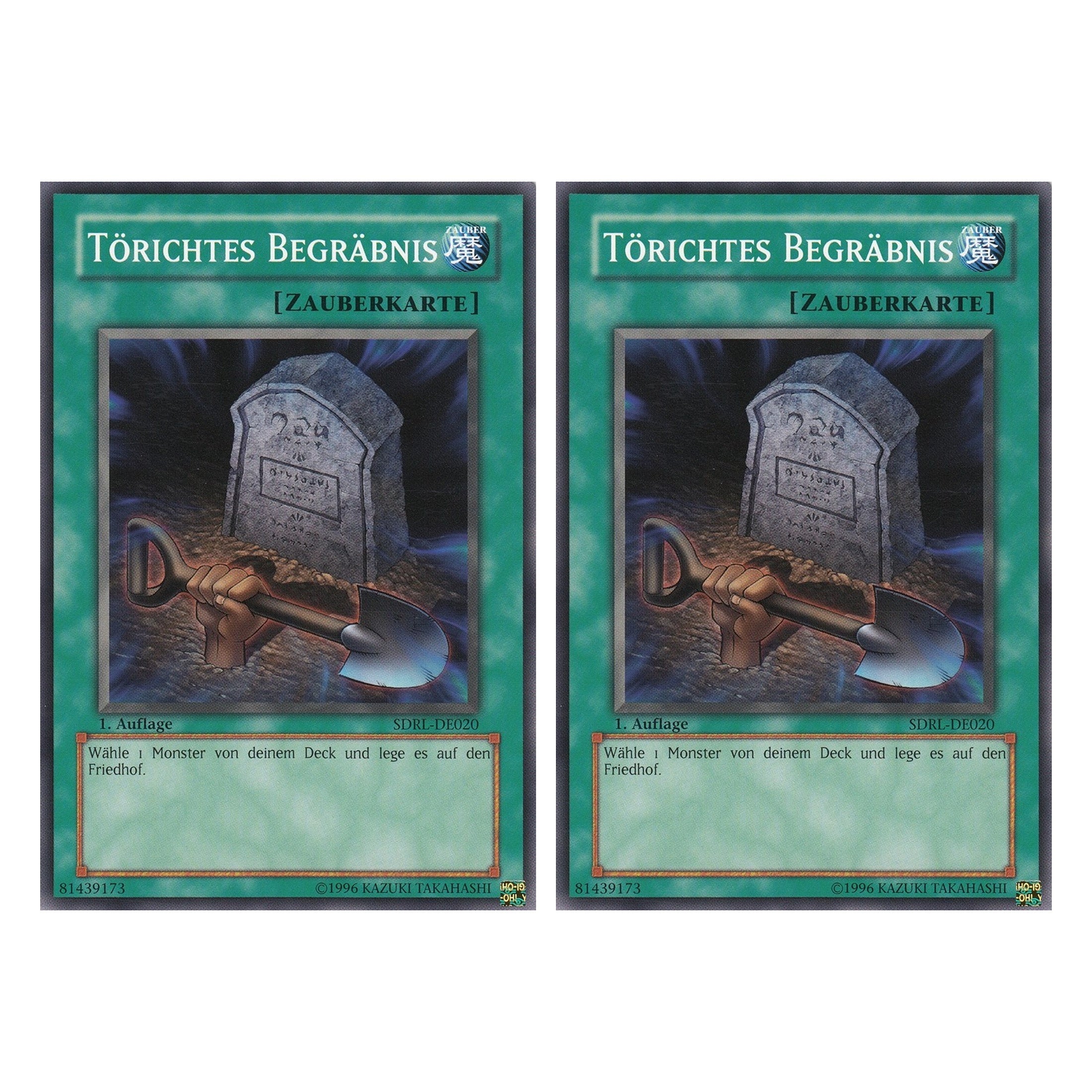 Törichtes Begräbnis - SDRL-DE020 - Common - Deutsch - 1. Auflage - Structure Deck: Rise of the Dragon Lords - Duo Set (2 Stück) - Yugioh