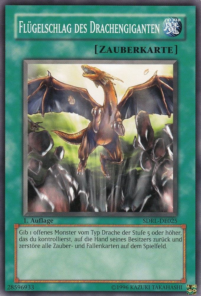 Flügelschlag des Drachengiganten - SDRL-DE025 - Common - Deutsch - 1. Auflage - Structure Deck: Rise of the Dragon Lords - Yugioh
