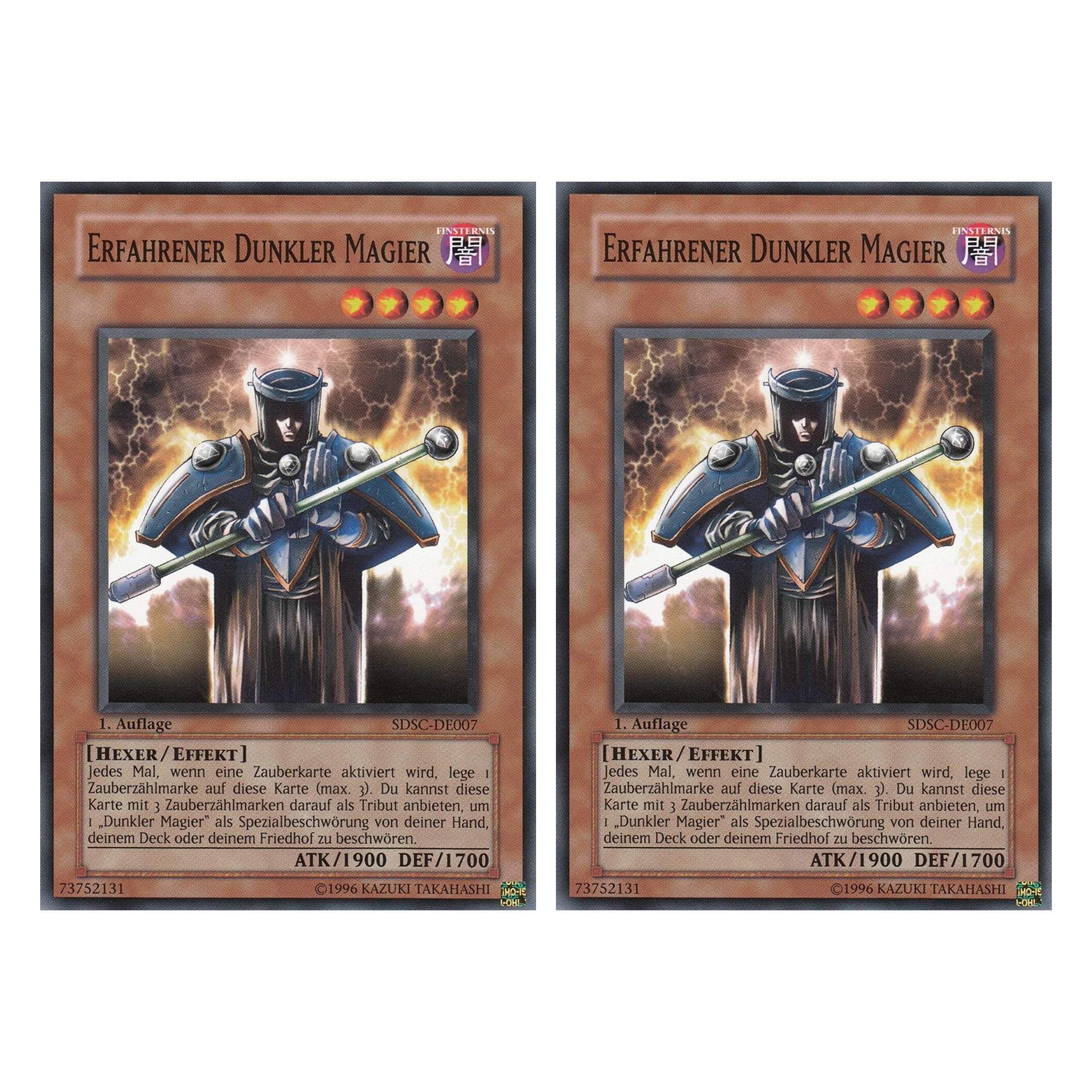 Erfahrener Dunkler Magier - SDSC-DE007 - Common - Deutsch - 1. Auflage - Structure Deck: Spellcaster's Command - Duo Set (2 Stück) - Yugioh