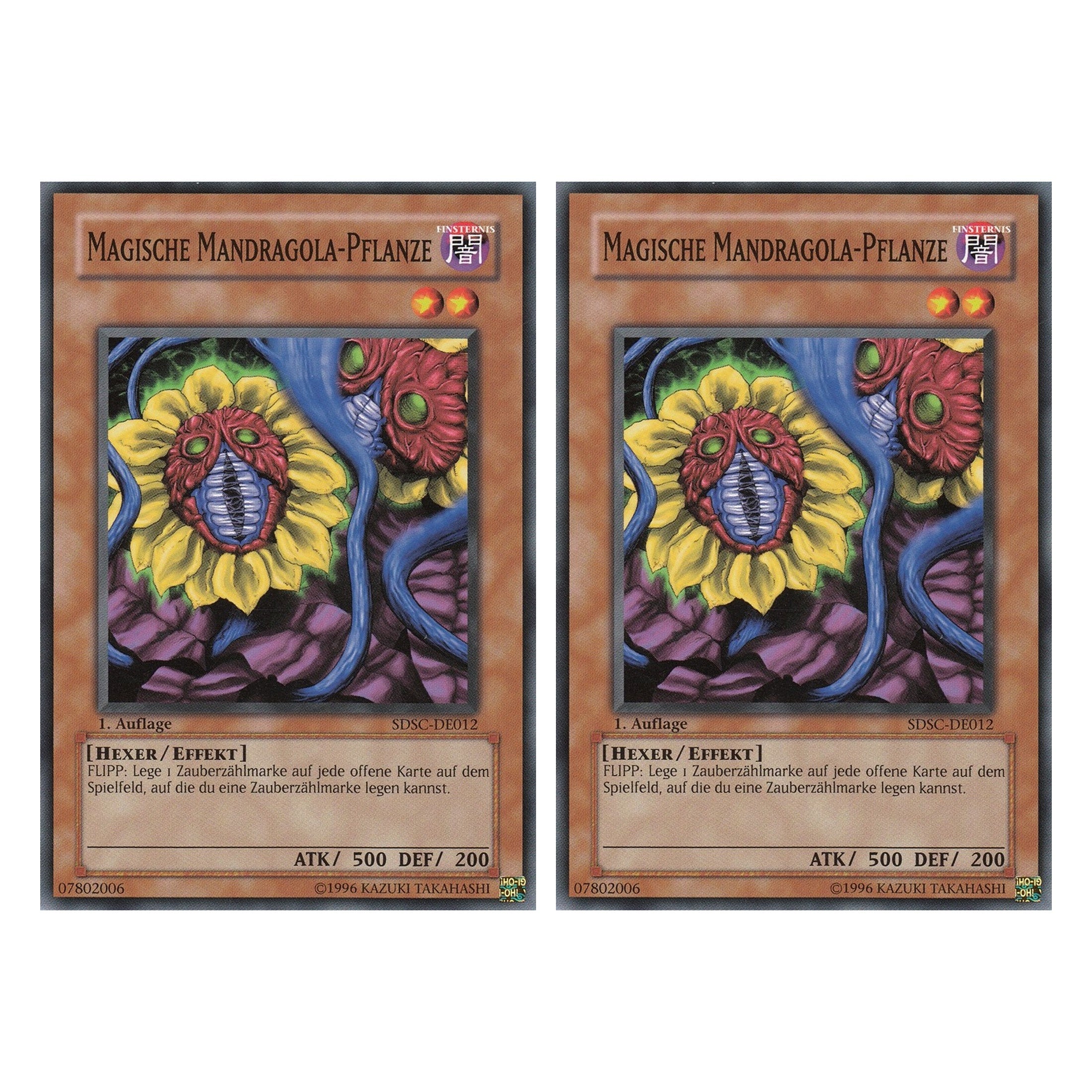 Magische Mandragola-Pflanze - SDSC-DE012 - Common - Deutsch - 1. Auflage - Structure Deck: Spellcaster's Command - Duo Set (2 Stück) - Yugioh