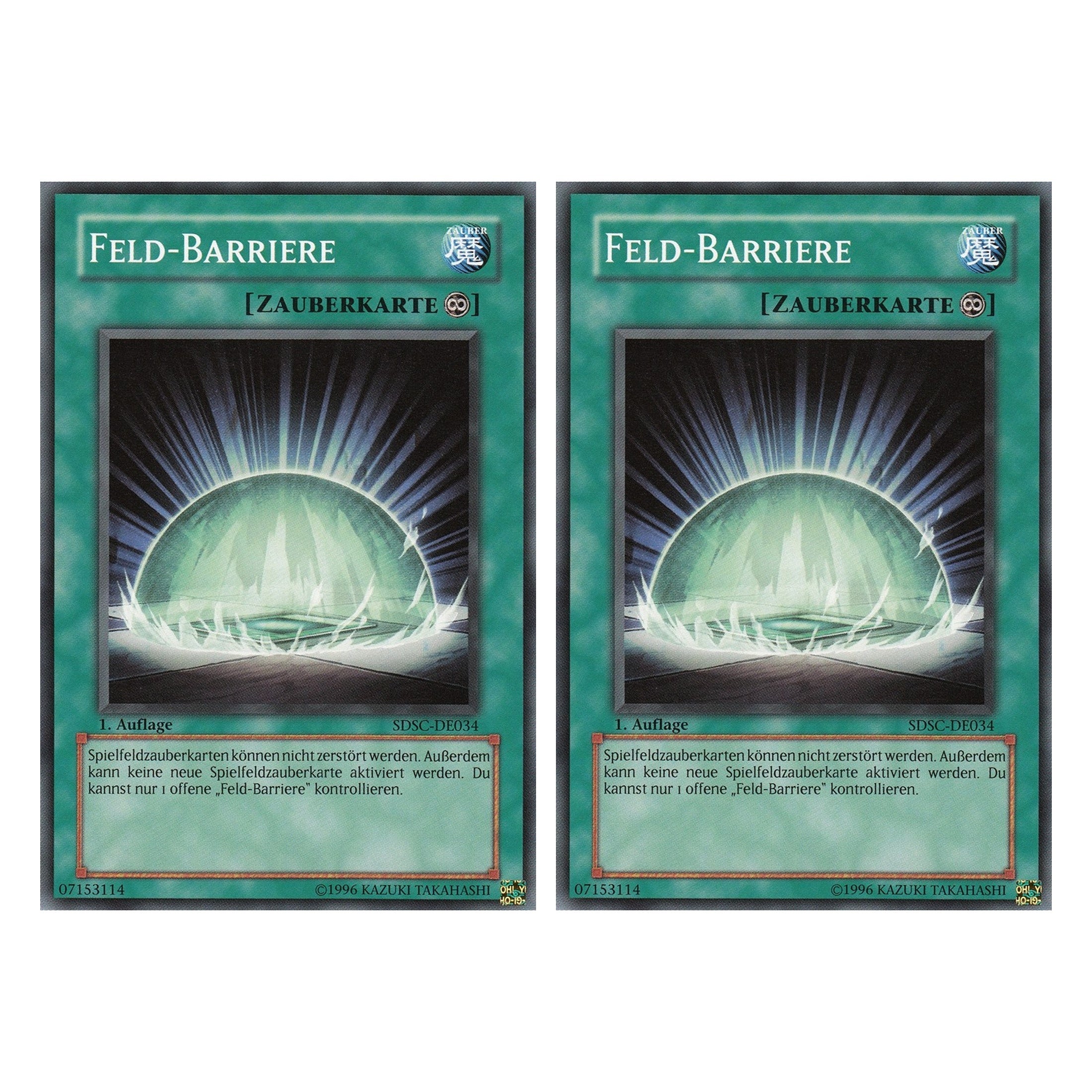 Feld-Barriere - SDSC-DE034 - Common - Deutsch - 1. Auflage - Structure Deck: Spellcaster's Command - Duo Set (2 Stück) - Yugioh