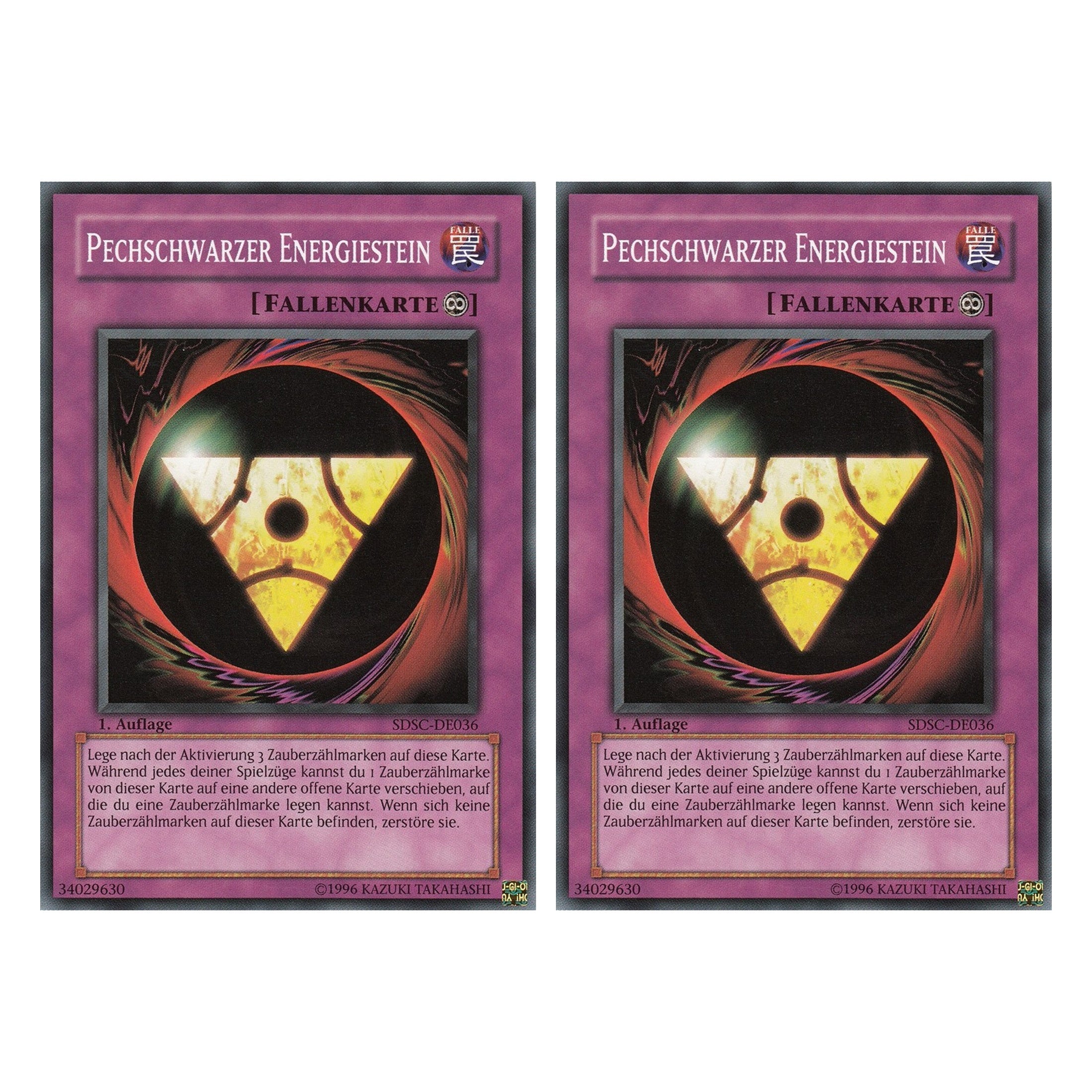 Pechschwarzer Energiestein - SDSC-DE036 - Common - Deutsch - 1. Auflage - Structure Deck: Spellcaster's Command - Duo Set (2 Stück) - Yugioh