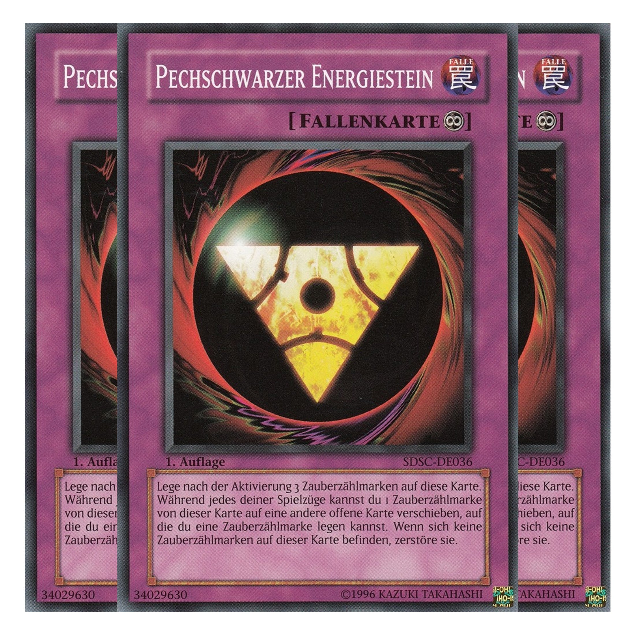 Pechschwarzer Energiestein - SDSC-DE036 - Common - Deutsch - 1. Auflage - Structure Deck: Spellcaster's Command - Playset (3 Kopien)