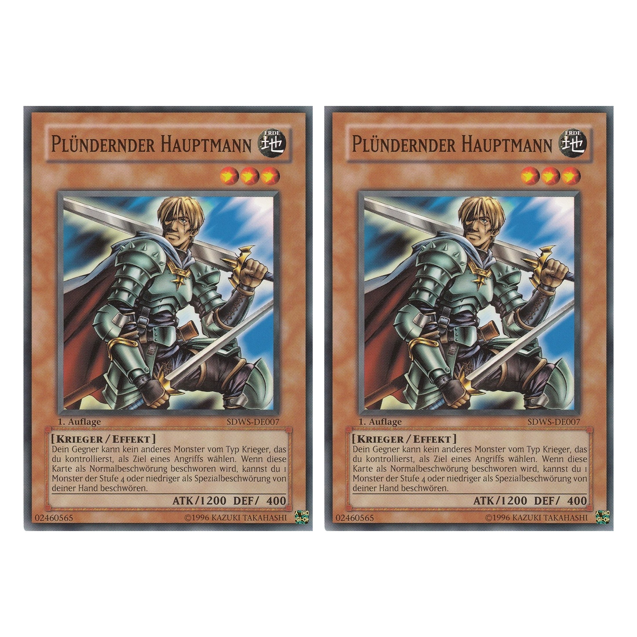 Plündernder Hauptmann - SDWS-DE007 - Common - Deutsch - 1. Auflage - Structure Deck: Warrior's Strike - Duo Set (2 Stück) - Yugioh