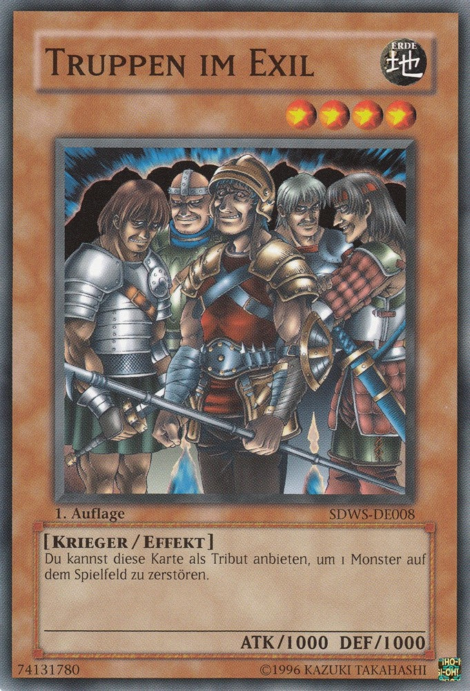 Truppen im Exil - SDWS-DE008 - Common - Deutsch - 1. Auflage - Structure Deck: Warrior's Strike - Yugioh