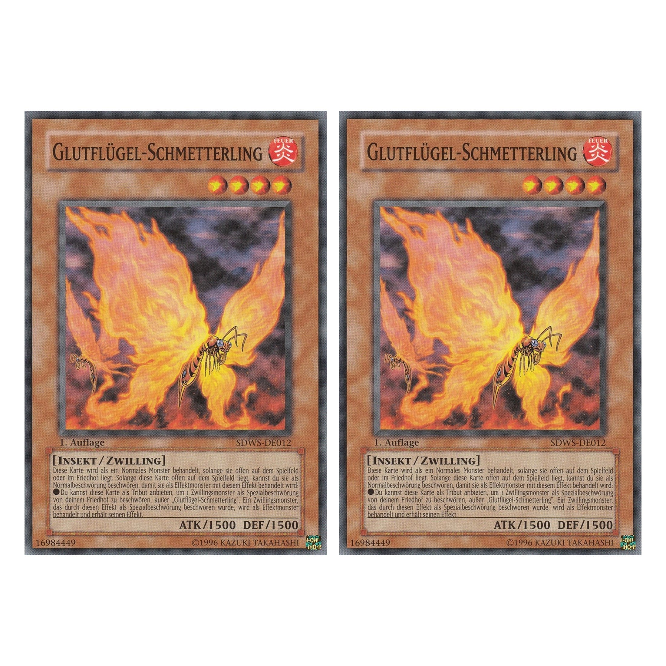 Glutflügel-Schmetterling - SDWS-DE012 - Common - Deutsch - 1. Auflage - Structure Deck: Warrior's Strike - Duo Set (2 Stück) - Yugioh