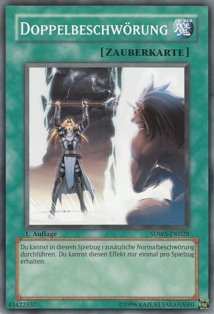 Doppelbeschwörung - SDWS-DE028 - Common - Deutsch - 1. Auflage - Structure Deck: Warrior's Strike - Yugioh