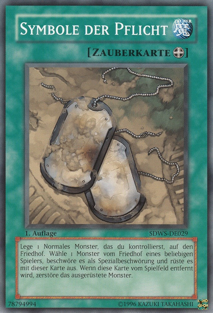 Symbole der Pflicht - SDWS-DE029 - Common - Deutsch - 1. Auflage - Structure Deck: Warrior's Strike - Yugioh