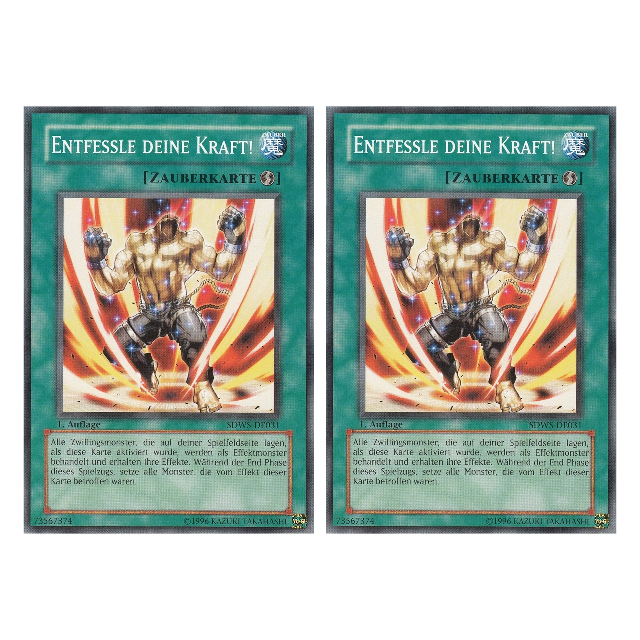 Entfessle deine Kraft! - SDWS-DE031 - Common - Deutsch - 1. Auflage - Structure Deck: Warrior's Strike - Duo Set (2 Stück) - Yugioh