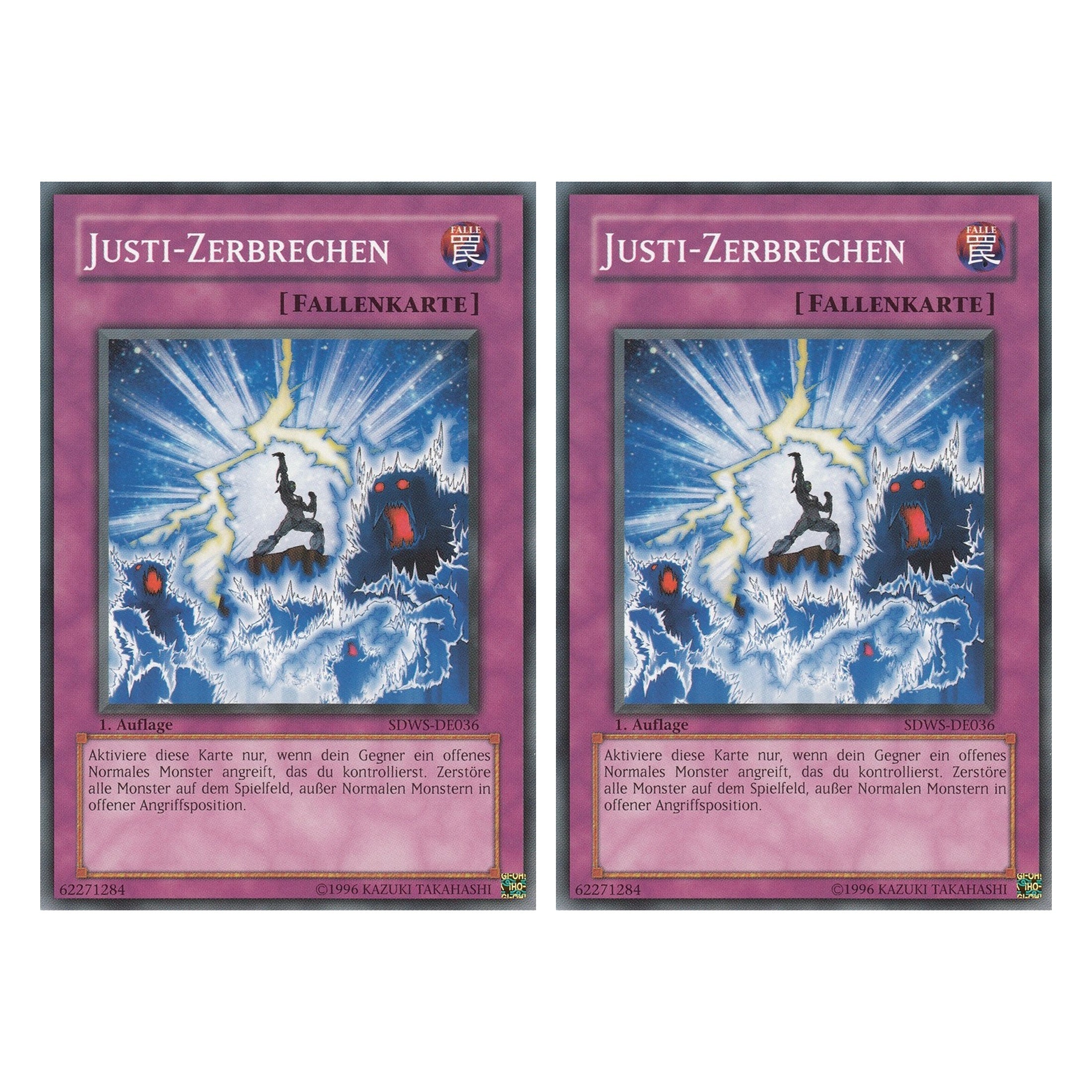 Justi-Zerbrechen - SDWS-DE036 - Common - Deutsch - 1. Auflage - Structure Deck: Warrior's Strike - Duo Set (2 Stück) - Yugioh