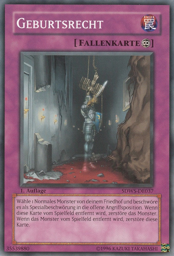 Geburtsrecht - SDWS-DE037 - Common - Deutsch - 1. Auflage - Structure Deck: Warrior's Strike - Yugioh