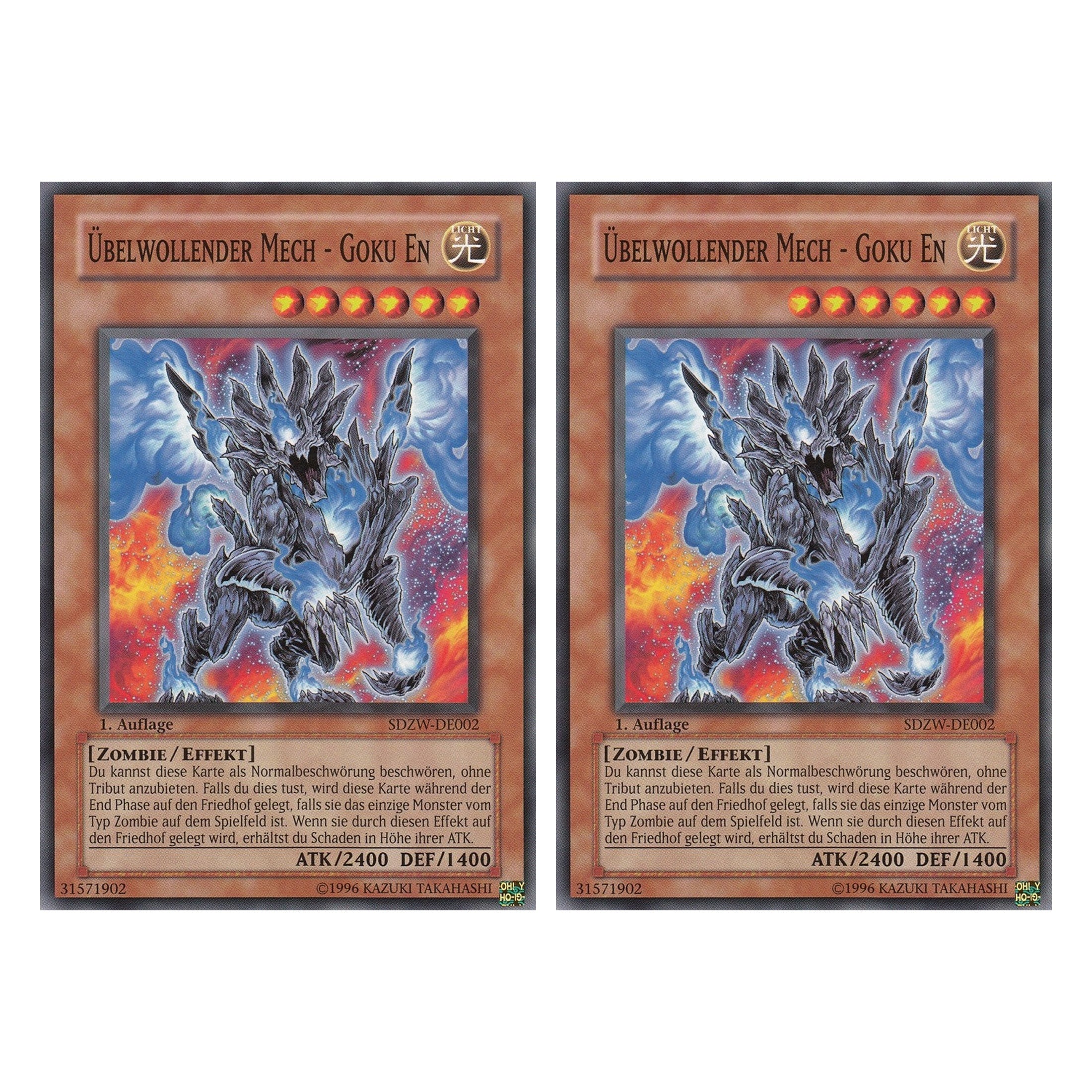 Übelwollender Mech - Goku En - SDZW-DE002 - Common - Deutsch - 1. Auflage - Structure Deck: Zombie World - Duo Set (2 Stück) - Yugioh