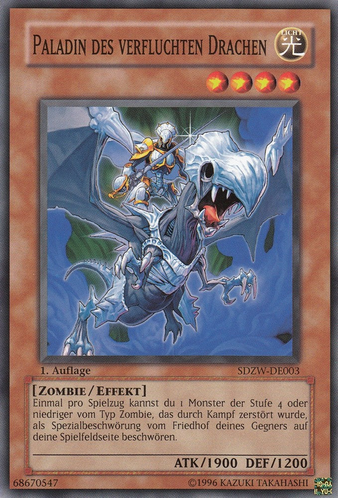 Paladin des verfluchten Drachen - SDZW-DE003 - Common - Deutsch - 1. Auflage - Structure Deck: Zombie World - Yugioh