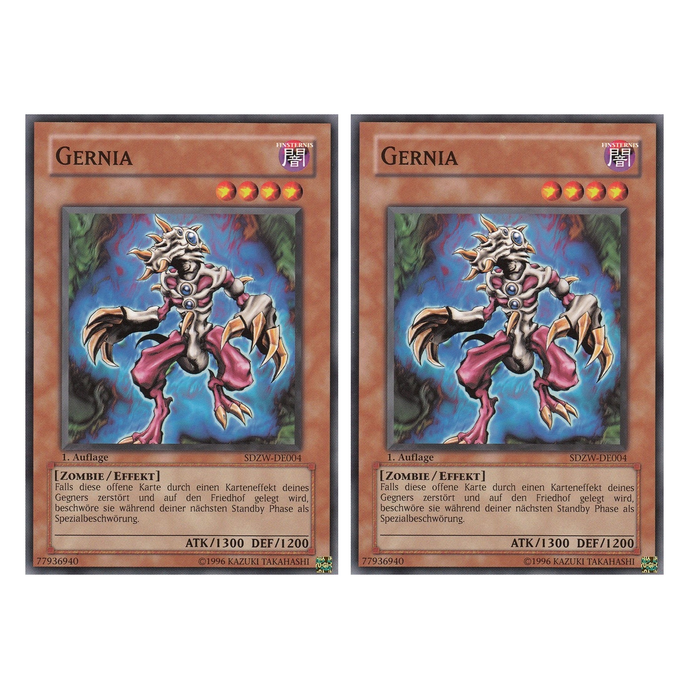 Gernia - SDZW-DE004 - Common - Deutsch - 1. Auflage - Structure Deck: Zombie World - Duo Set (2 Stück) - Yugioh