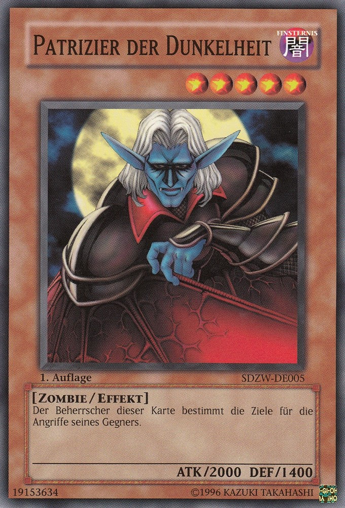 Patrizier der Dunkelheit - SDZW-DE005 - Common - Deutsch - 1. Auflage - Structure Deck: Zombie World - Yugioh