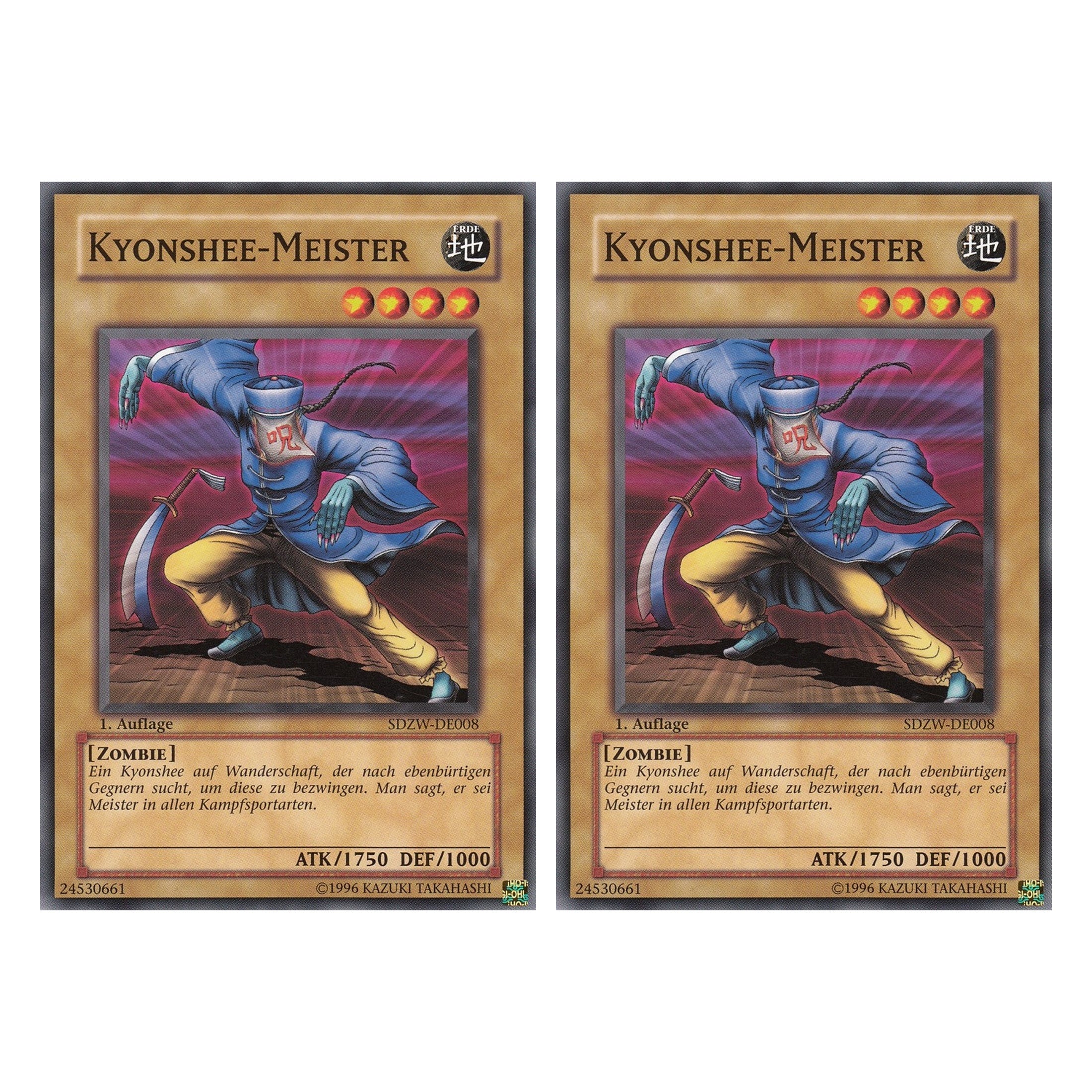 Kyonshee-Meister - SDZW-DE008 - Common - Deutsch - 1. Auflage - Structure Deck: Zombie World - Duo Set (2 Stück) - Yugioh