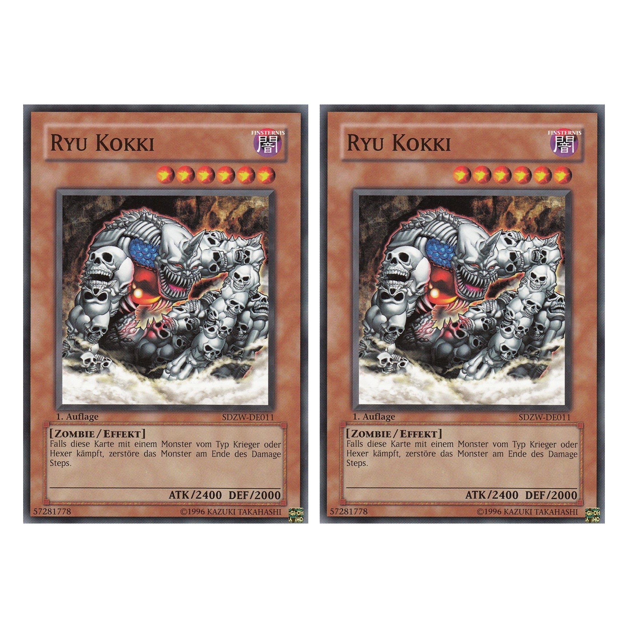 Ryu Kokki - SDZW-DE011 - Common - Deutsch - 1. Auflage - Structure Deck: Zombie World - Duo Set (2 Stück) - Yugioh