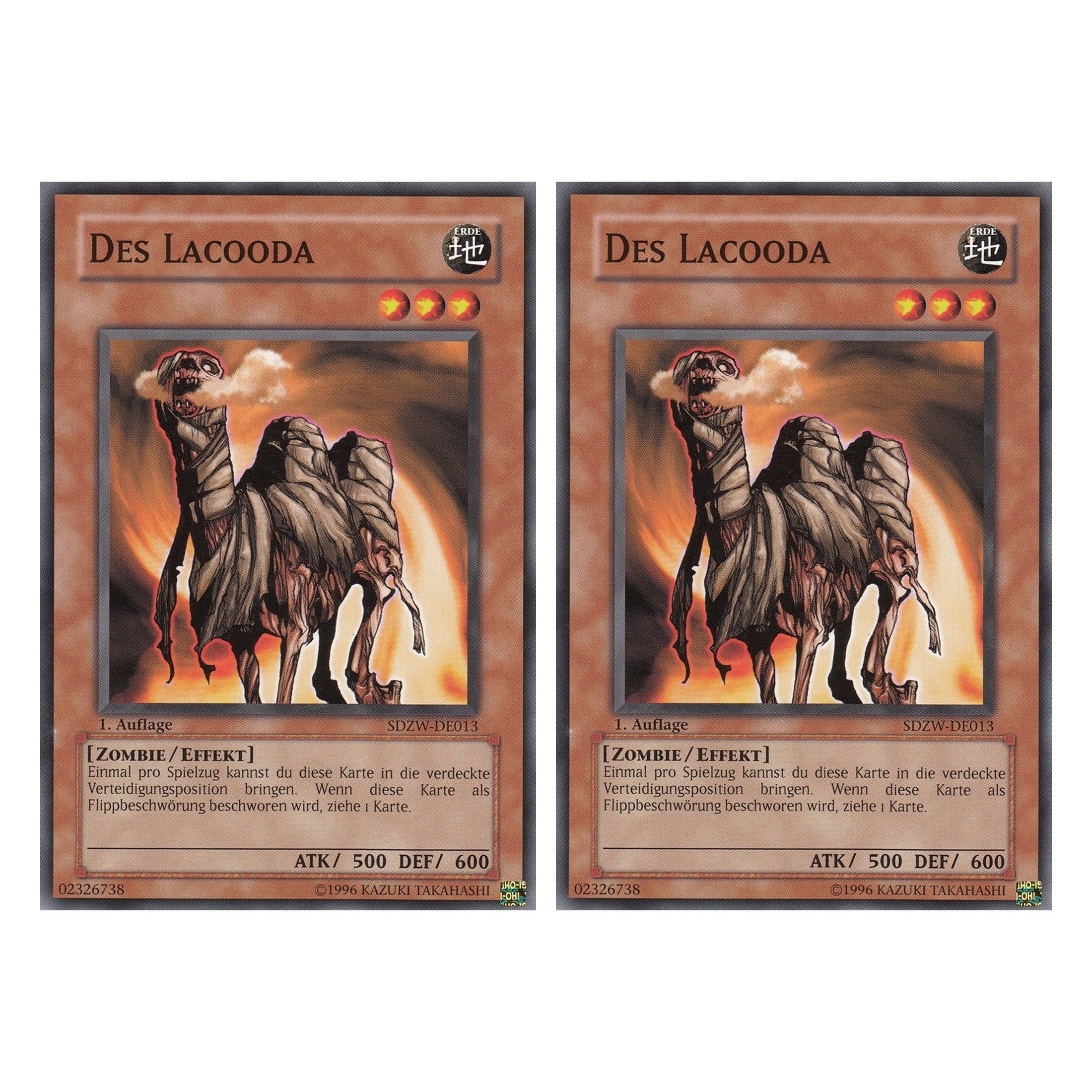Des Lacooda - SDZW-DE013 - Common - Deutsch - 1. Auflage - Structure Deck: Zombie World - Duo Set (2 Stück) - Yugioh