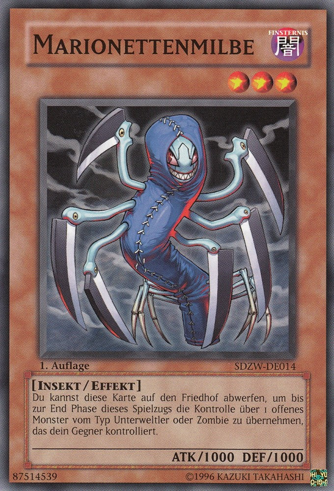 Marionettenmilbe - SDZW-DE014 - Common - Deutsch - 1. Auflage - Structure Deck: Zombie World - Yugioh