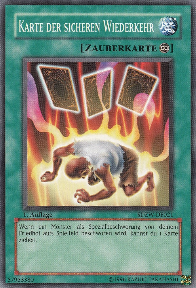 Karte der sicheren Wiederkehr - SDZW-DE021 - Common - Deutsch - 1. Auflage - Structure Deck: Zombie World - Yugioh