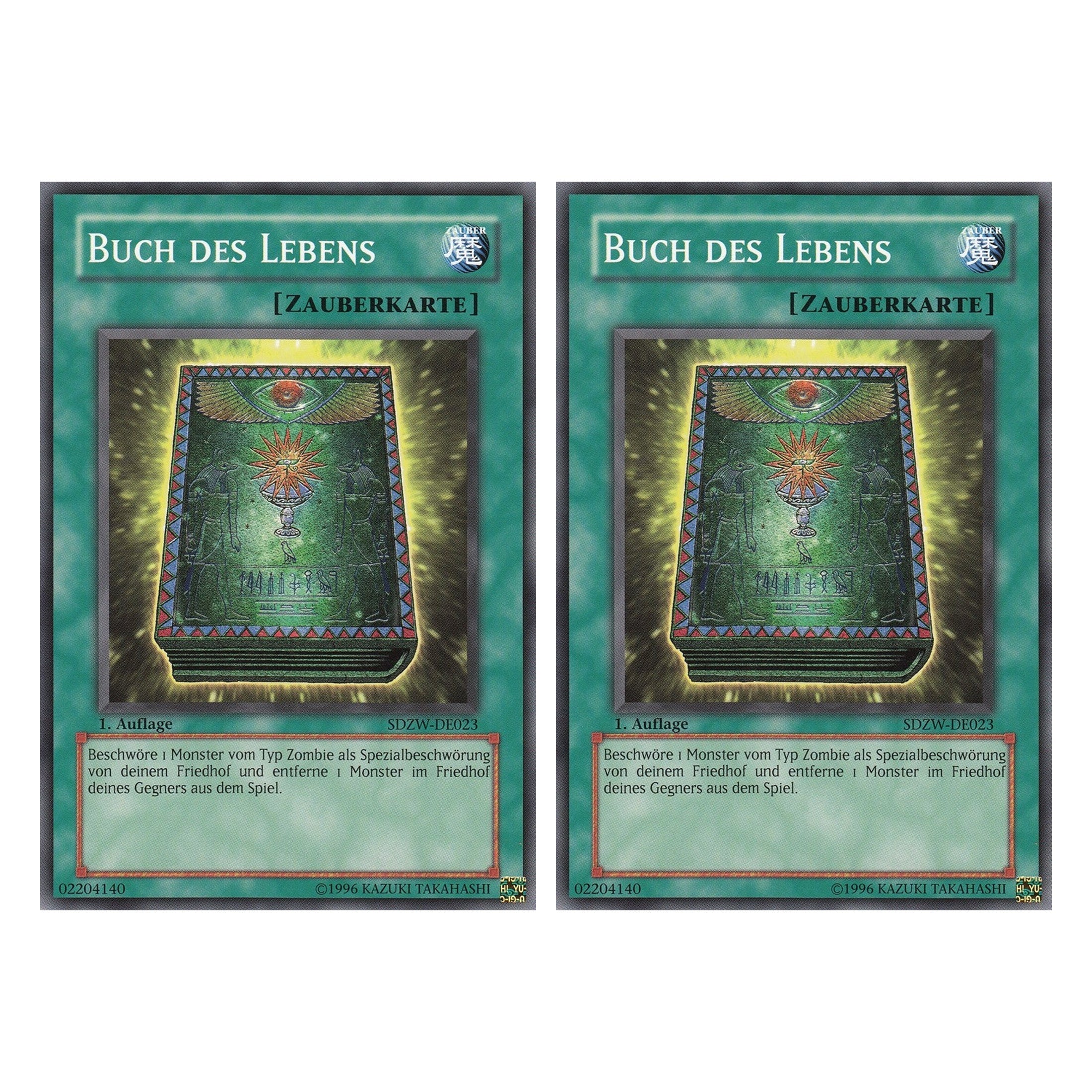 Buch des Lebens - SDZW-DE023 - Common - Deutsch - 1. Auflage - Structure Deck: Zombie World - Duo Set (2 Stück) - Yugioh