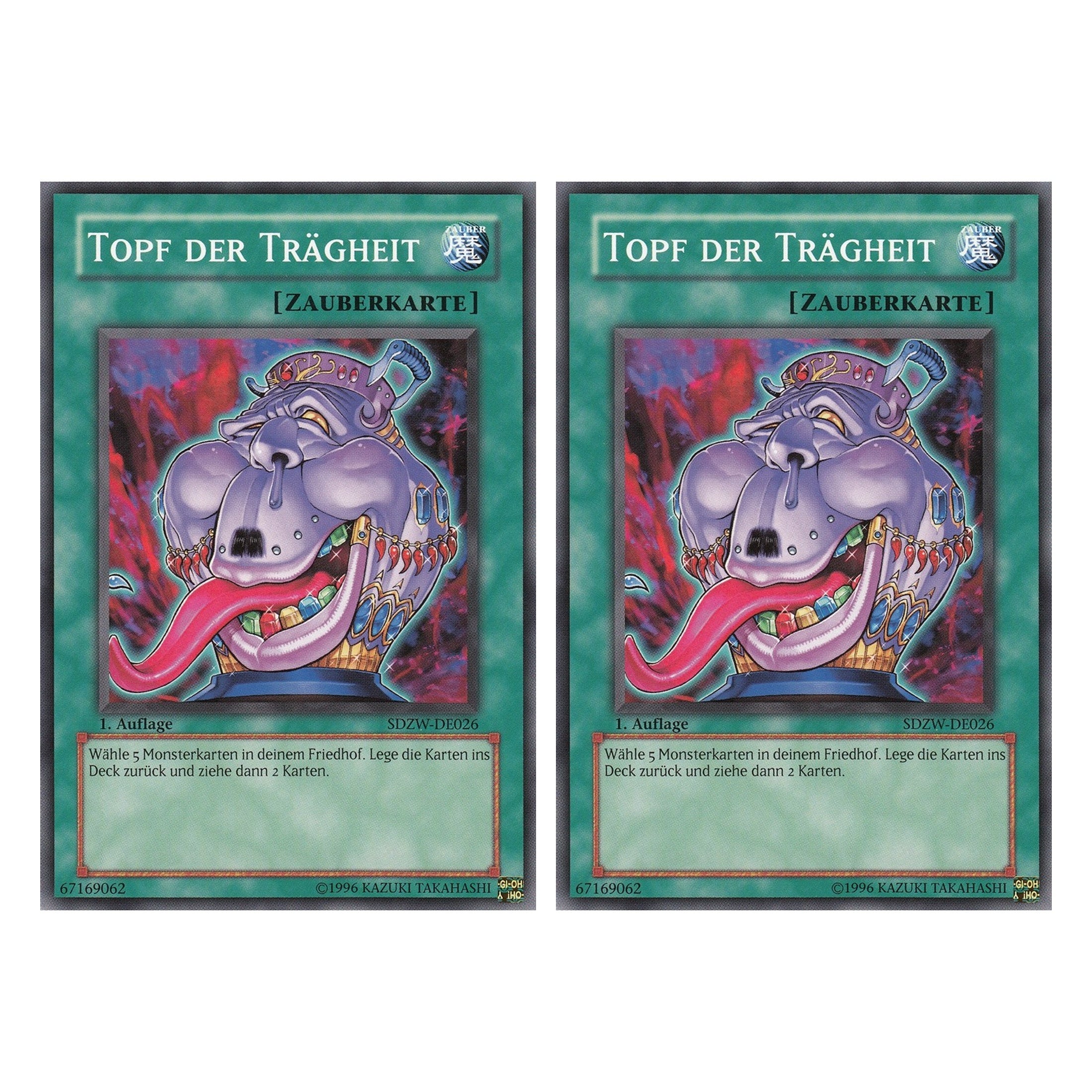 Topf der Trägheit - SDZW-DE026 - Common - Deutsch - 1. Auflage - Structure Deck: Zombie World - Duo Set (2 Stück) - Yugioh