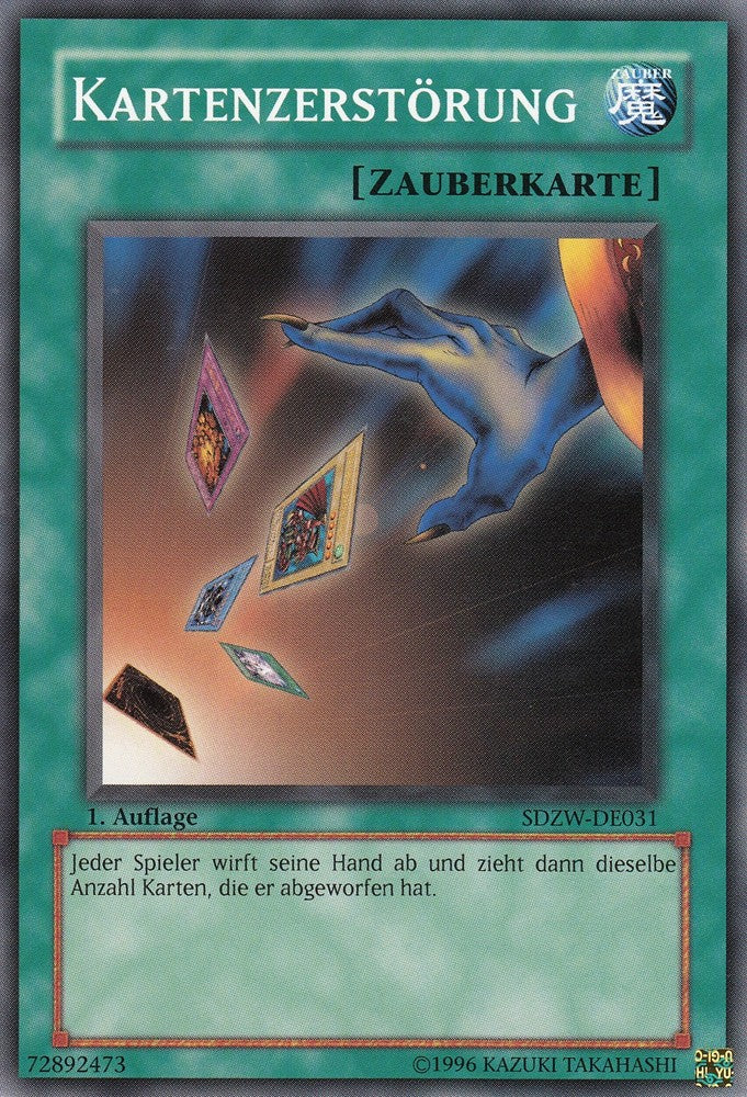 Kartenzerstörung - SDZW-DE031 - Common - Deutsch - 1. Auflage - Structure Deck: Zombie World - Yugioh
