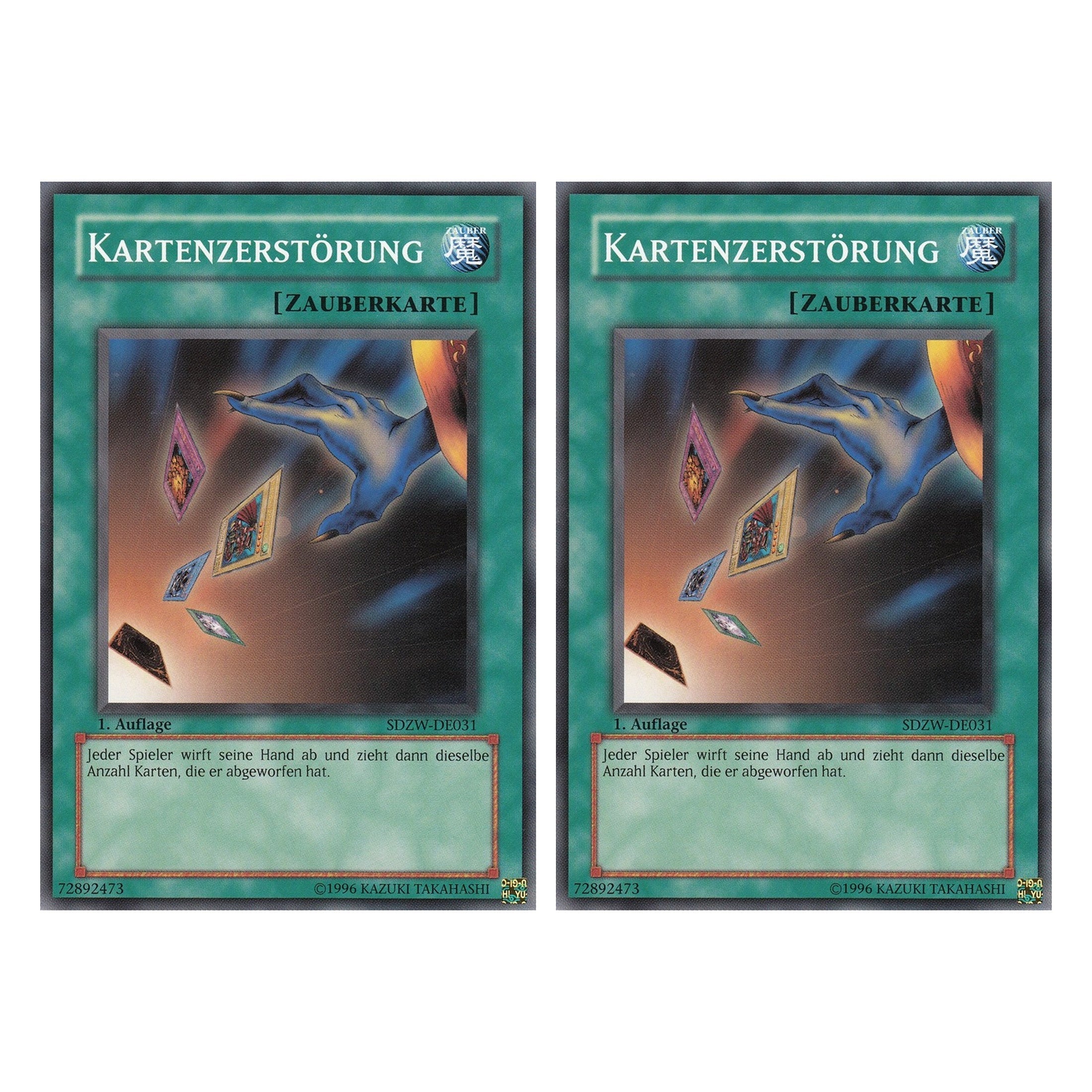 Kartenzerstörung - SDZW-DE031 - Common - Deutsch - 1. Auflage - Structure Deck: Zombie World - Duo Set (2 Stück) - Yugioh