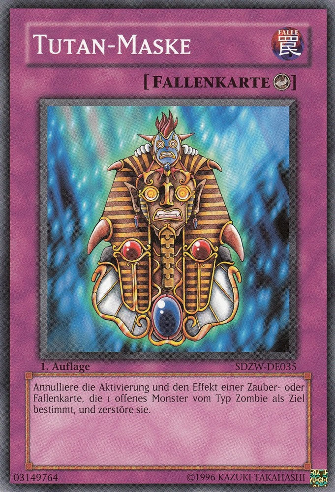 Tutan-Maske - SDZW-DE035 - Common - Deutsch - 1. Auflage - Structure Deck: Zombie World - Yugioh