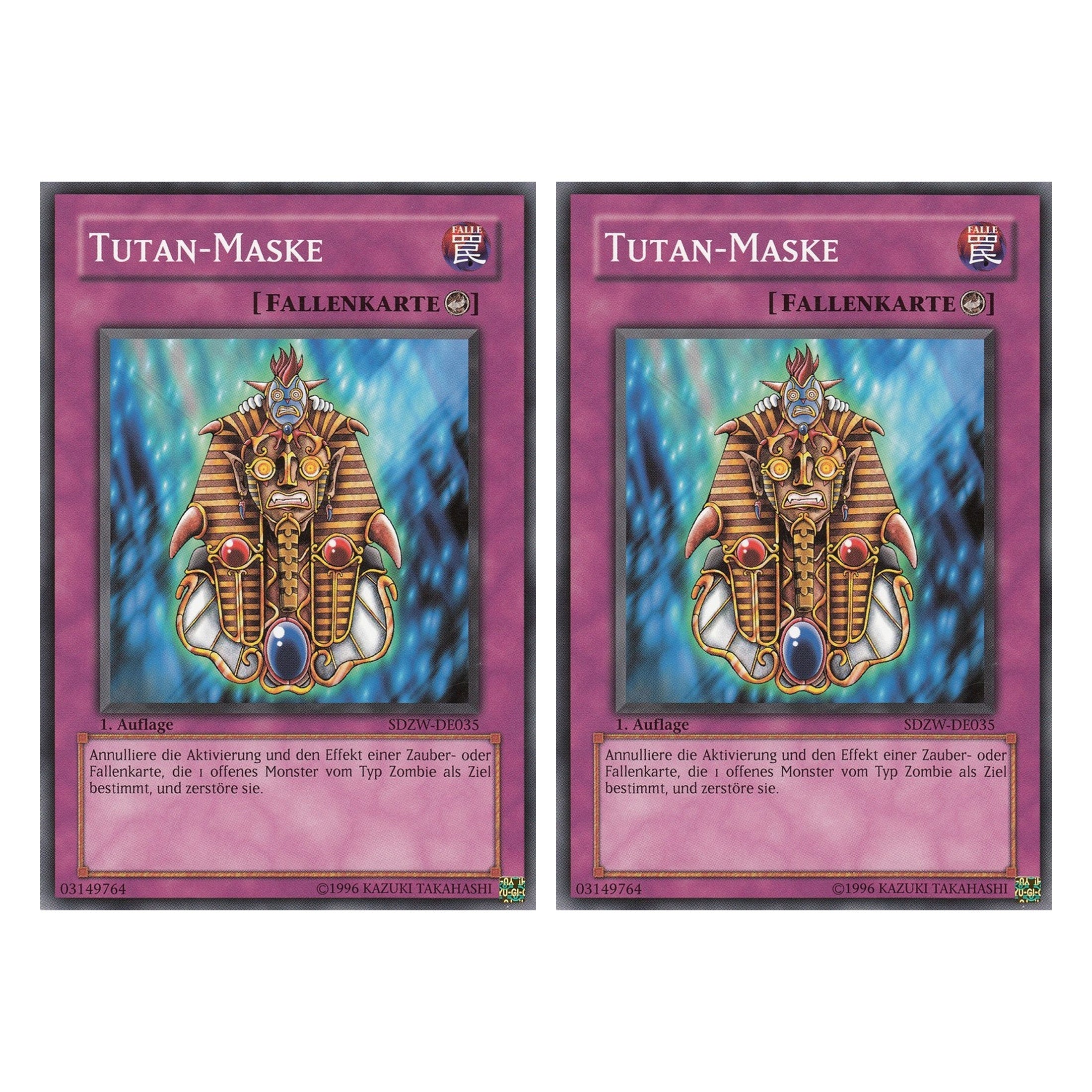 Tutan-Maske - SDZW-DE035 - Common - Deutsch - 1. Auflage - Structure Deck: Zombie World - Duo Set (2 Stück) - Yugioh