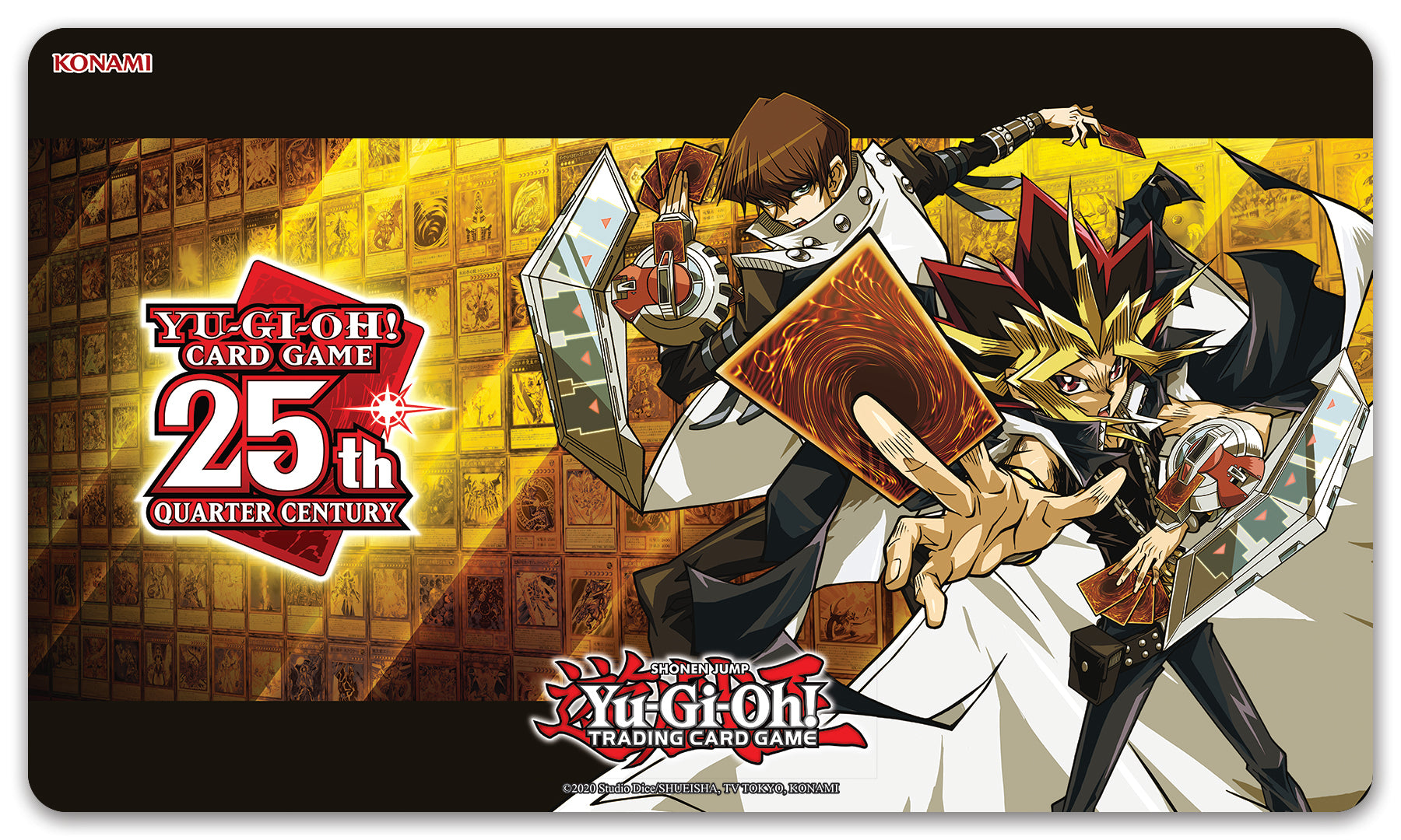 Yugioh - Zubehör - Yugi & Kaiba Quarter Century Game Mat (Spielmatte) - (Originalverpackt)