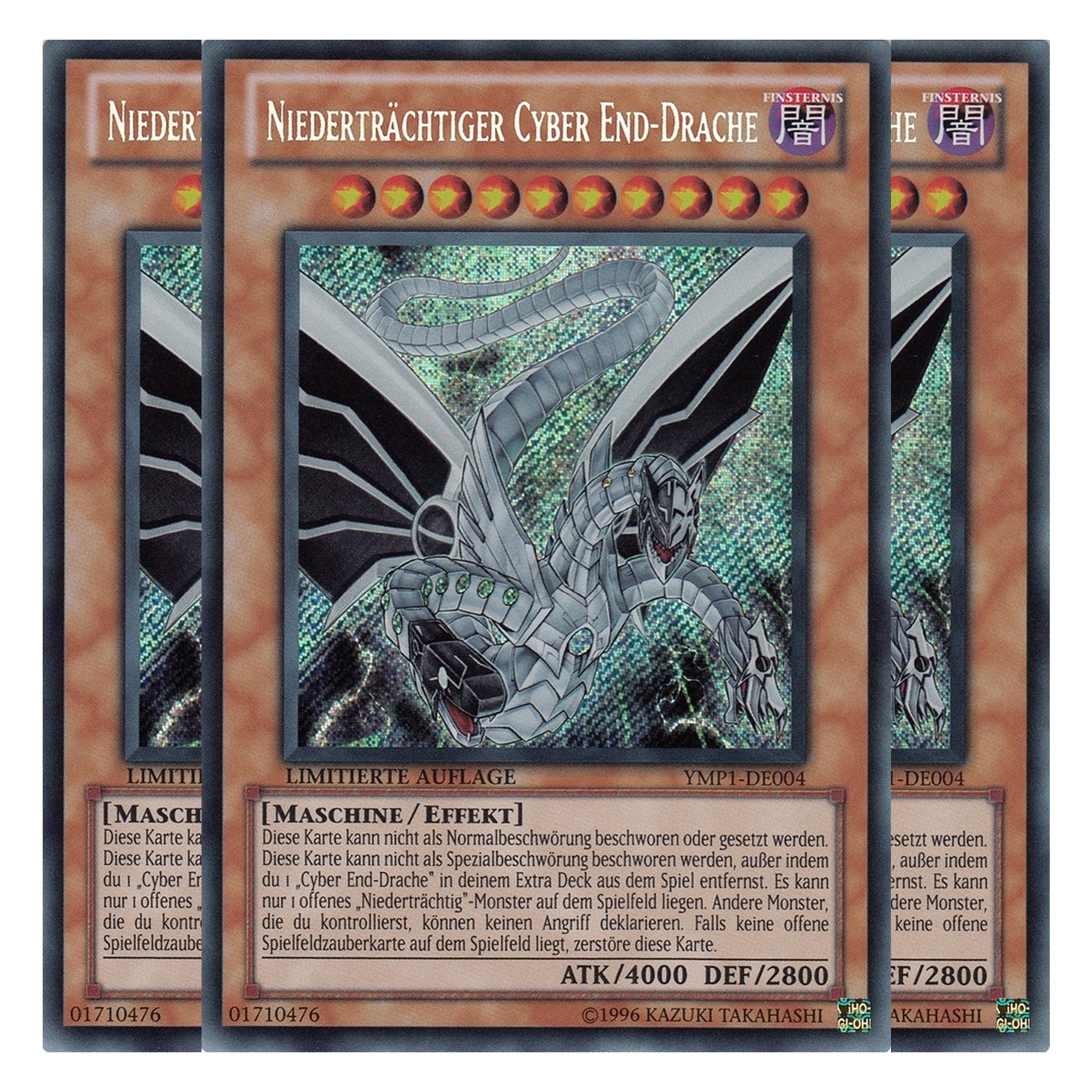 Niederträchtiger Cyber End-Drache - YMP1-DE004 - Secret Rare - Deutsch - 1. Auflage - 3D Bonds Beyond Time Movie Pack - Playset (3 Kopien)