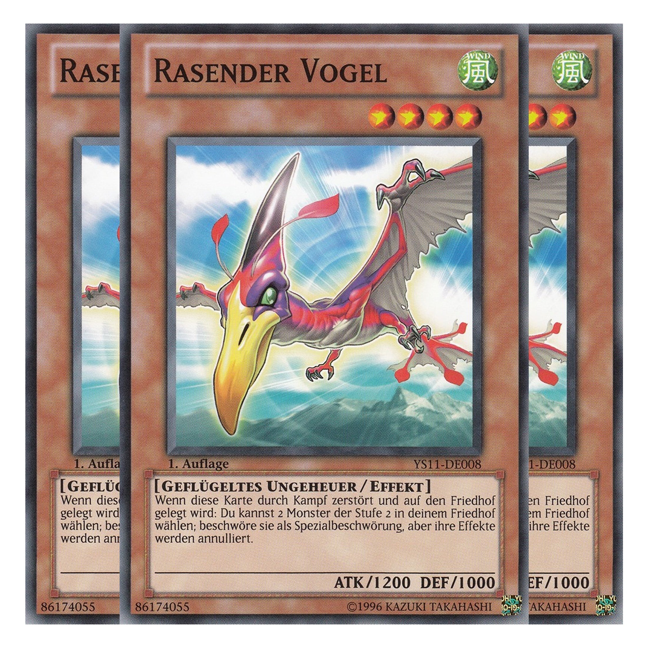 Rasender Vogel - YS11-DE008 - Common - Deutsch - 1. Auflage - Starter Deck: Dawn of the Xyz - Playset (3 Kopien)